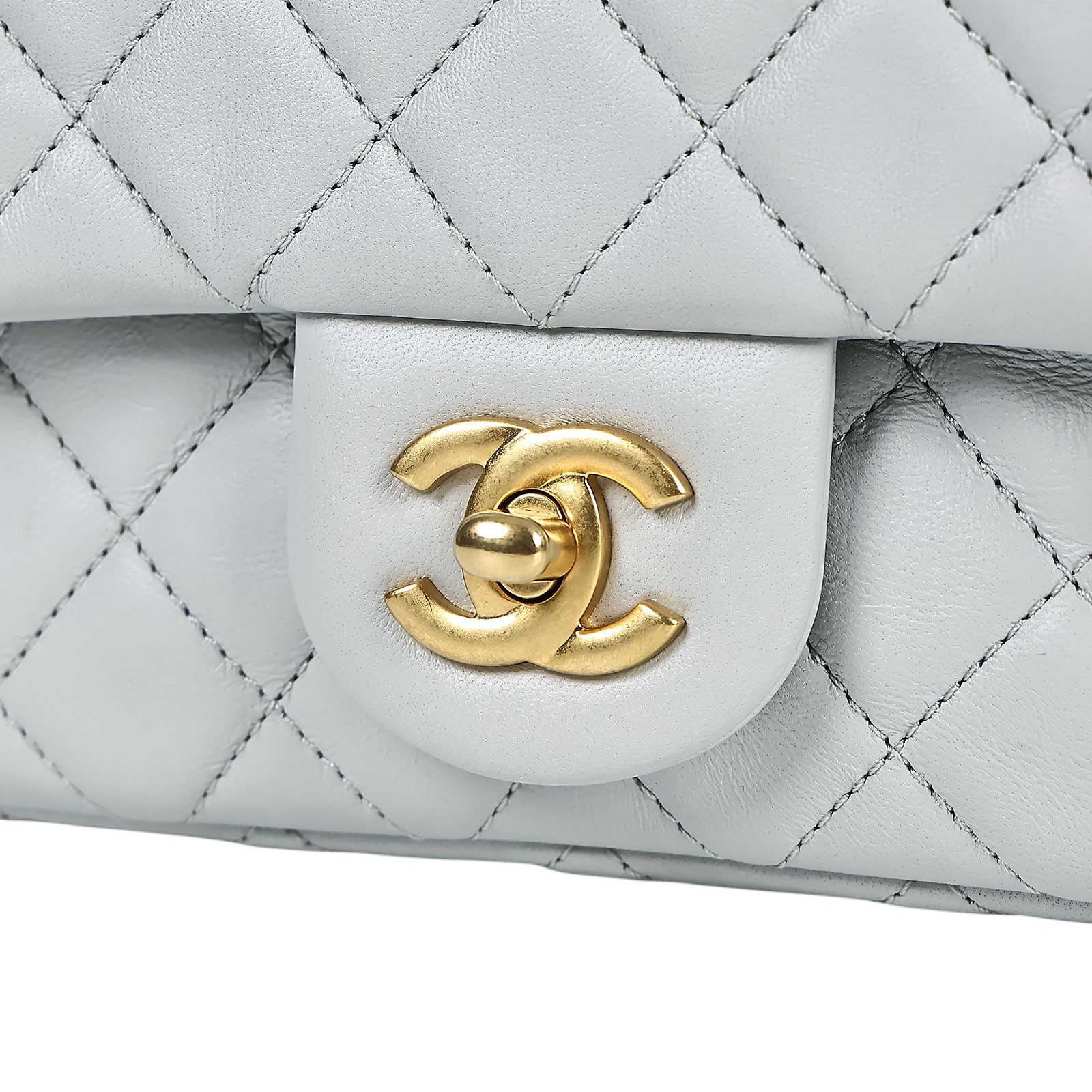 香奈兒 CHANEL 金球款 經典迷你口蓋包 AS1787 晶片款 ☆灰金羊COCO20金球款 原廠盒子/防塵袋/購買證明影本