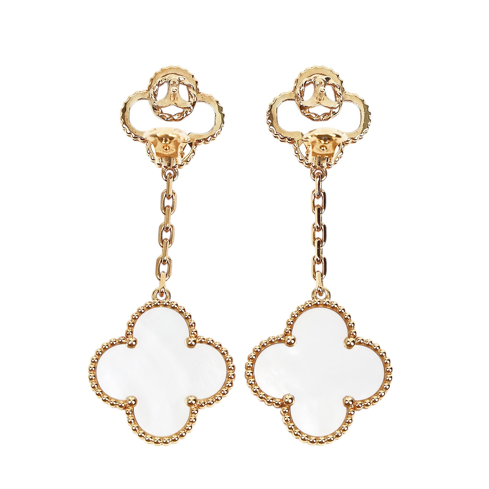 梵克雅寶 Van Cleef & Arpels Magic Alhambra耳環，2枚墜飾 VCARD78800  原廠盒子/保證卡/購買證明