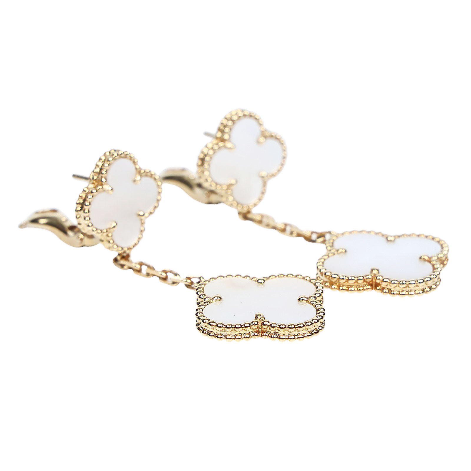 梵克雅寶 Van Cleef & Arpels Magic Alhambra耳環，2枚墜飾 VCARD78800  原廠盒子/保證卡/購買證明