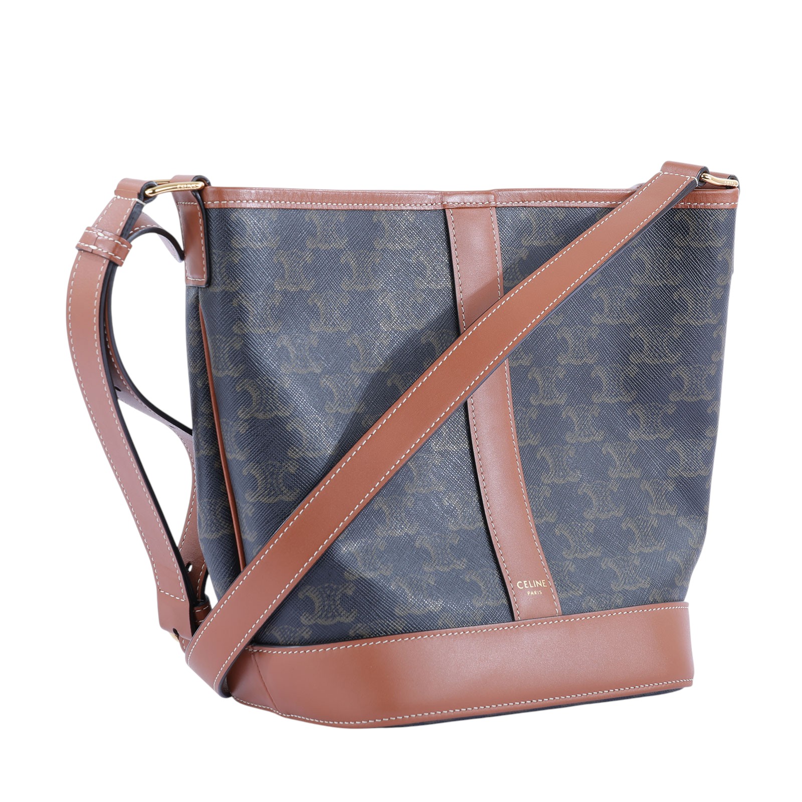 思琳 CELINE Triomphe帆布 小型 Bucket 肩背 水桶包 191442CAS  防塵袋