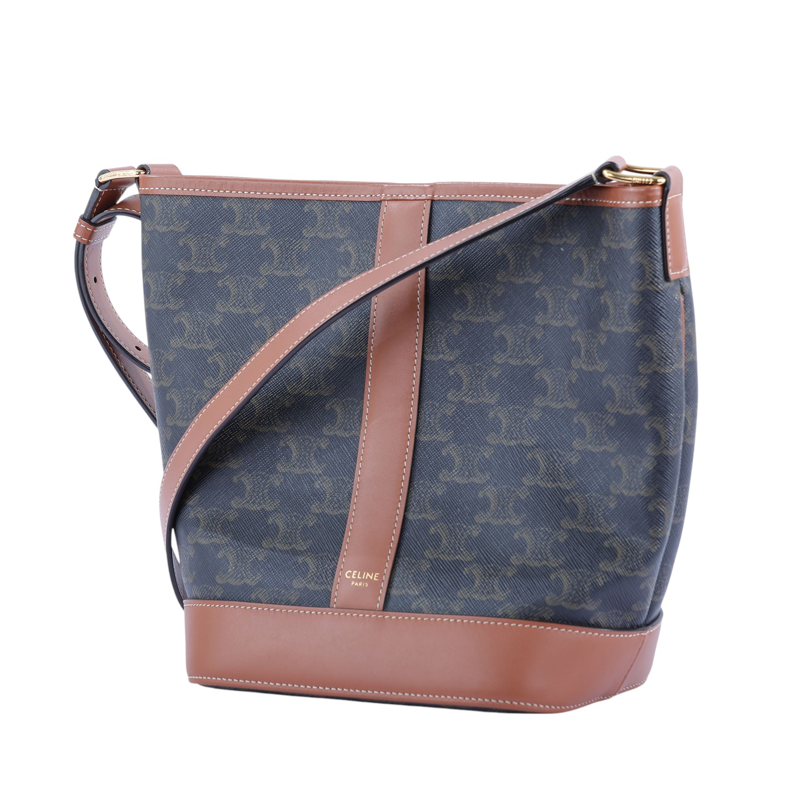思琳 CELINE Triomphe帆布 小型 Bucket 肩背 水桶包 191442CAS  防塵袋