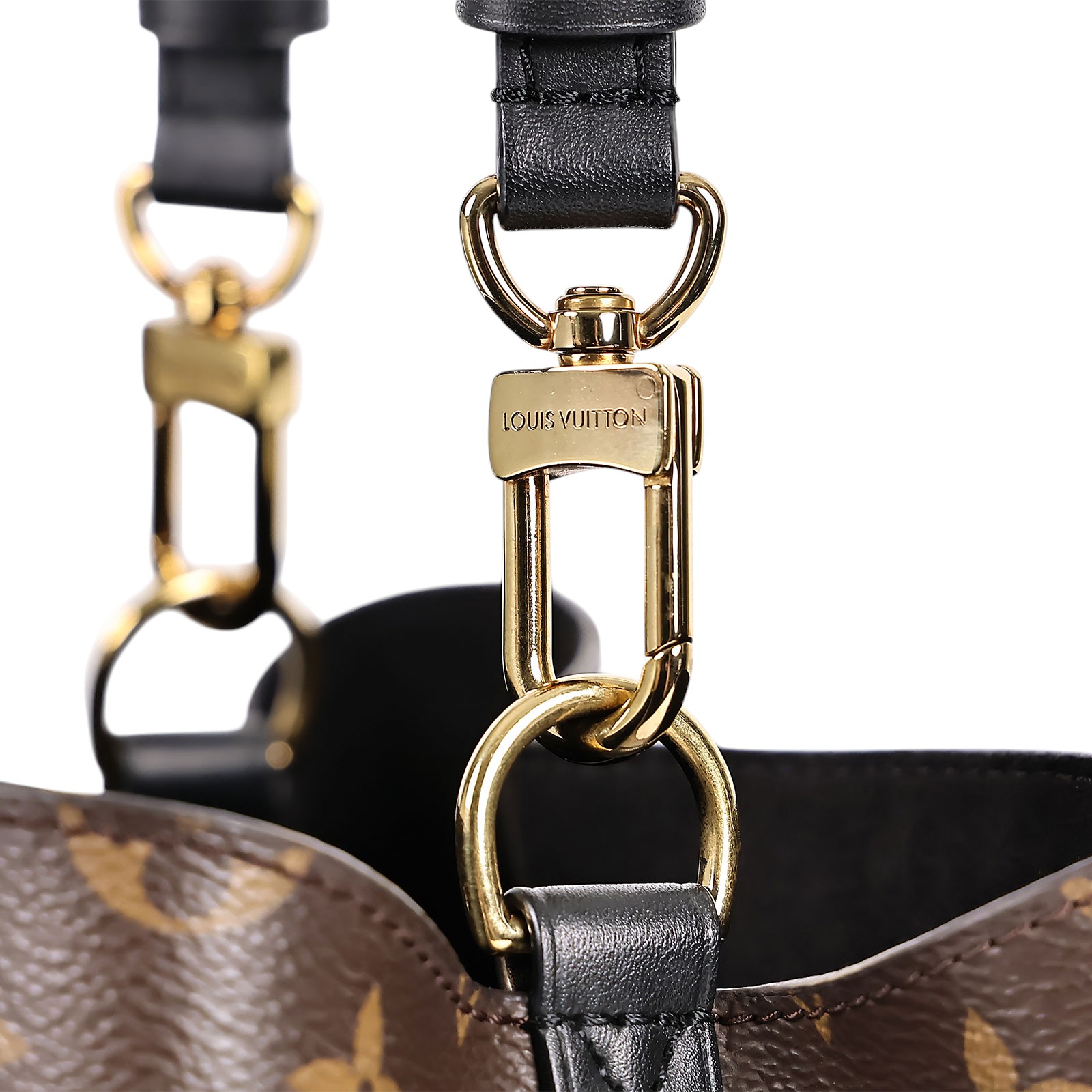 路易威登 LOUIS VUITTON NéoNoé MM 原花 束口水桶包 M44020 黑原花NEONOE水桶包 背帶/購買證明