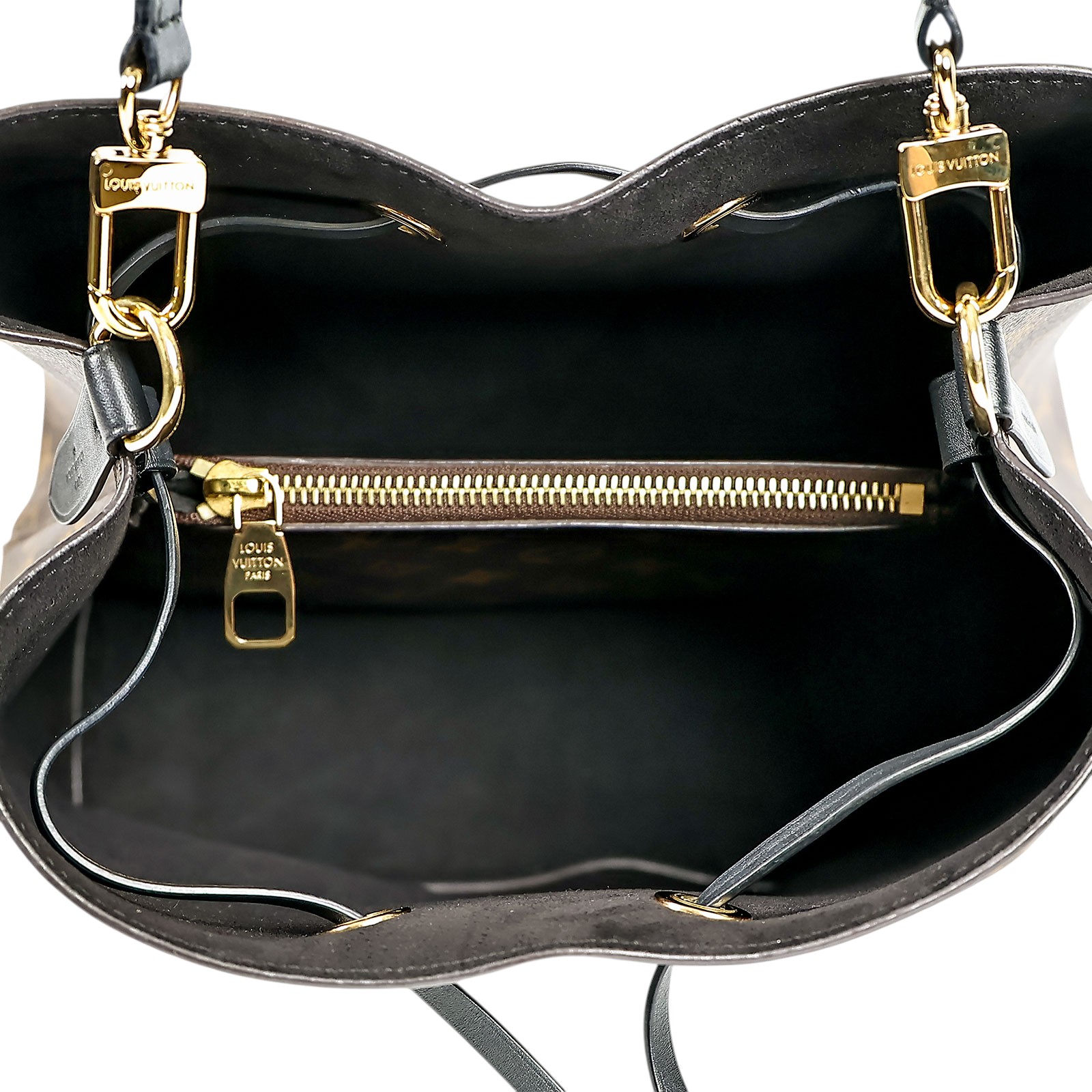 路易威登 LOUIS VUITTON NéoNoé MM 原花 束口水桶包 M44020 黑原花NEONOE水桶包 背帶/購買證明
