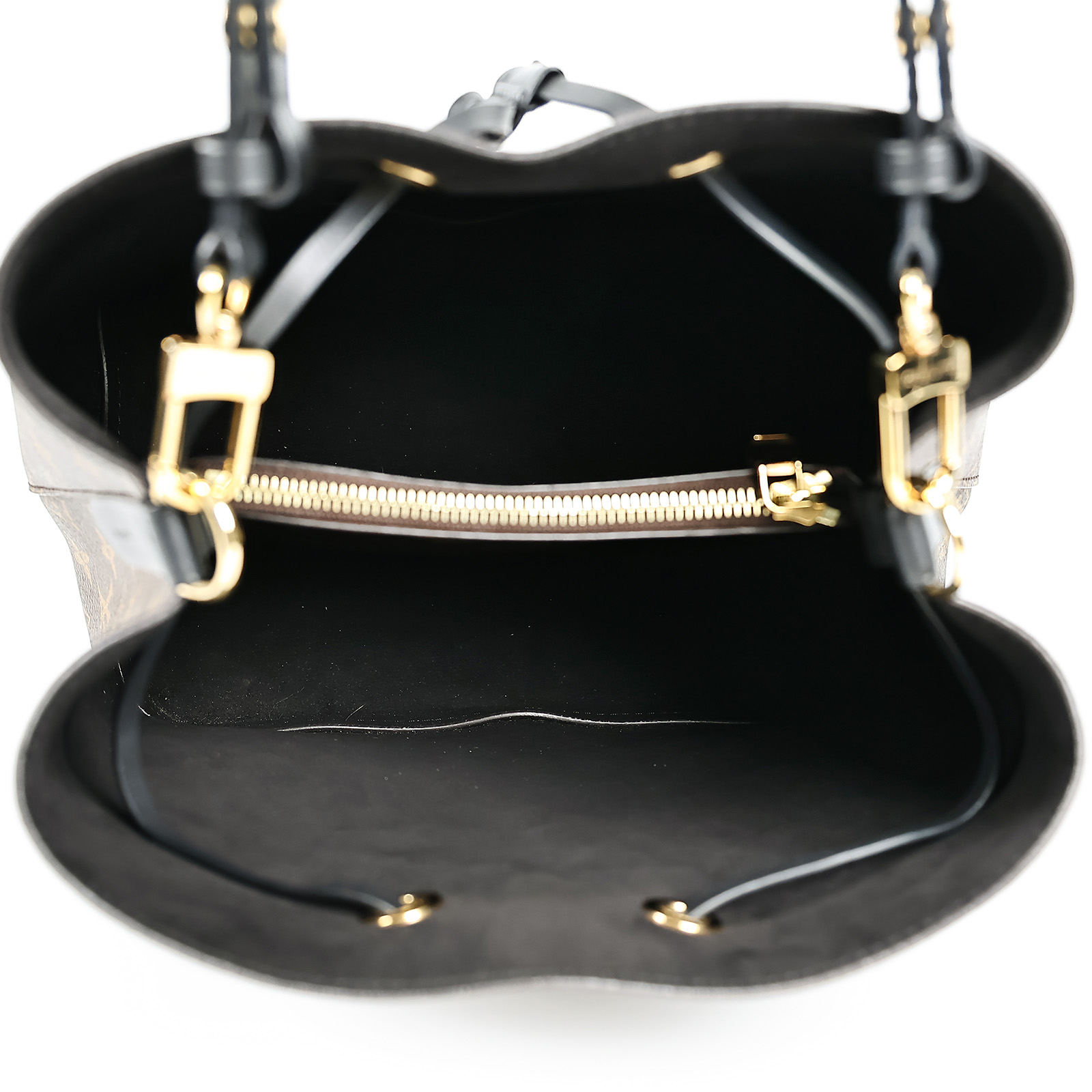 路易威登 LOUIS VUITTON NéoNoé MM 原花 束口水桶包 M44020 黑原花NEONOE水桶包 背帶/購買證明