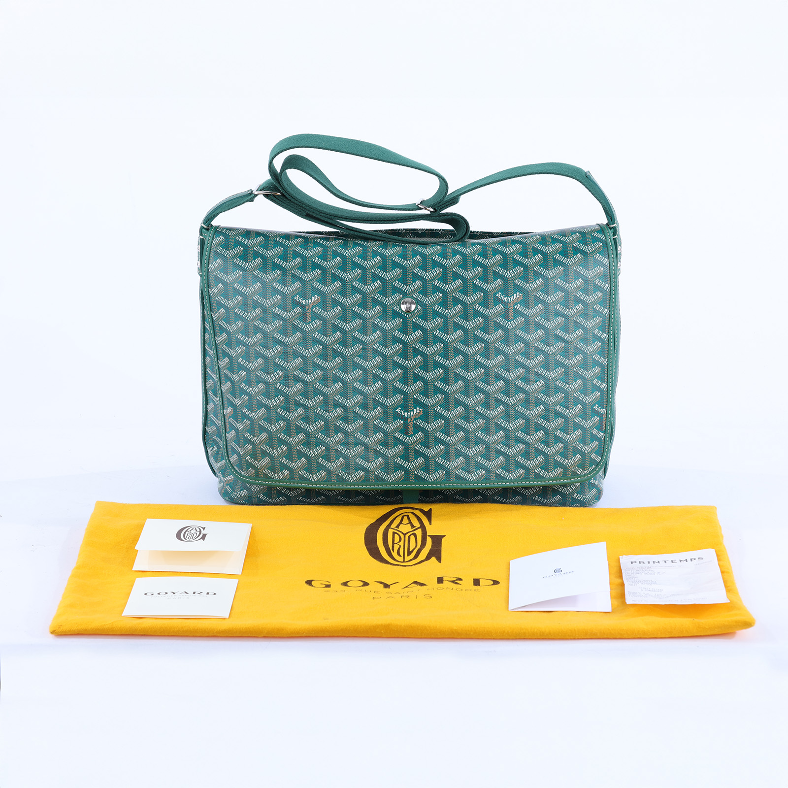 高雅德 GOYARD Capetien MM 郵差包 CAPETIMMLTY 綠CAPETIEN MM郵差包 購買證明