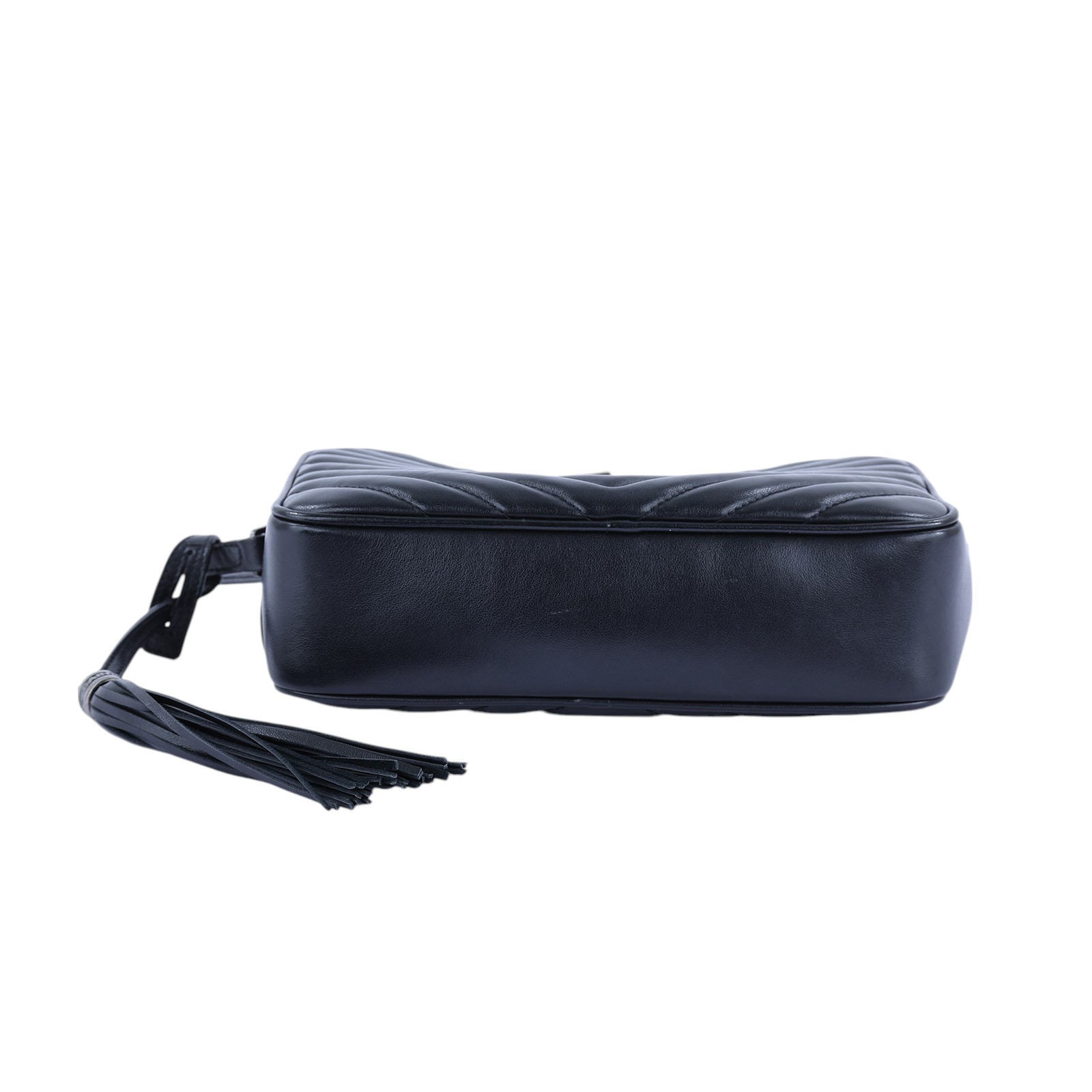 聖羅蘭 YSL SAINT LAURENT Lou 中型 山形紋 相機包 6125440EN04 黑山形流蘇相機包 防塵袋