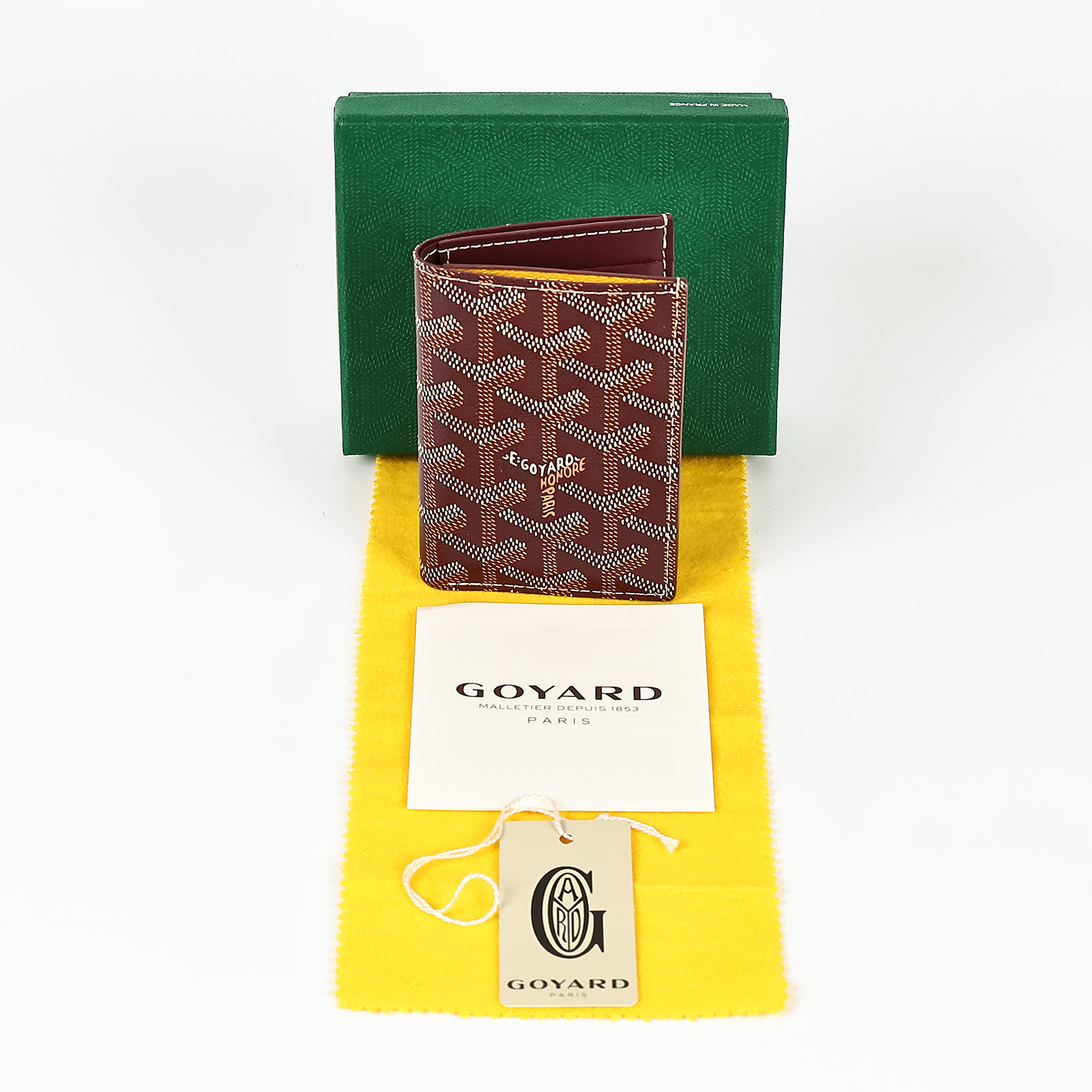 高雅德 GOYARD Saint-Pierre Card Wallet 卡夾 STPIE2PMLTY 酒紅對開卡夾 原廠盒子