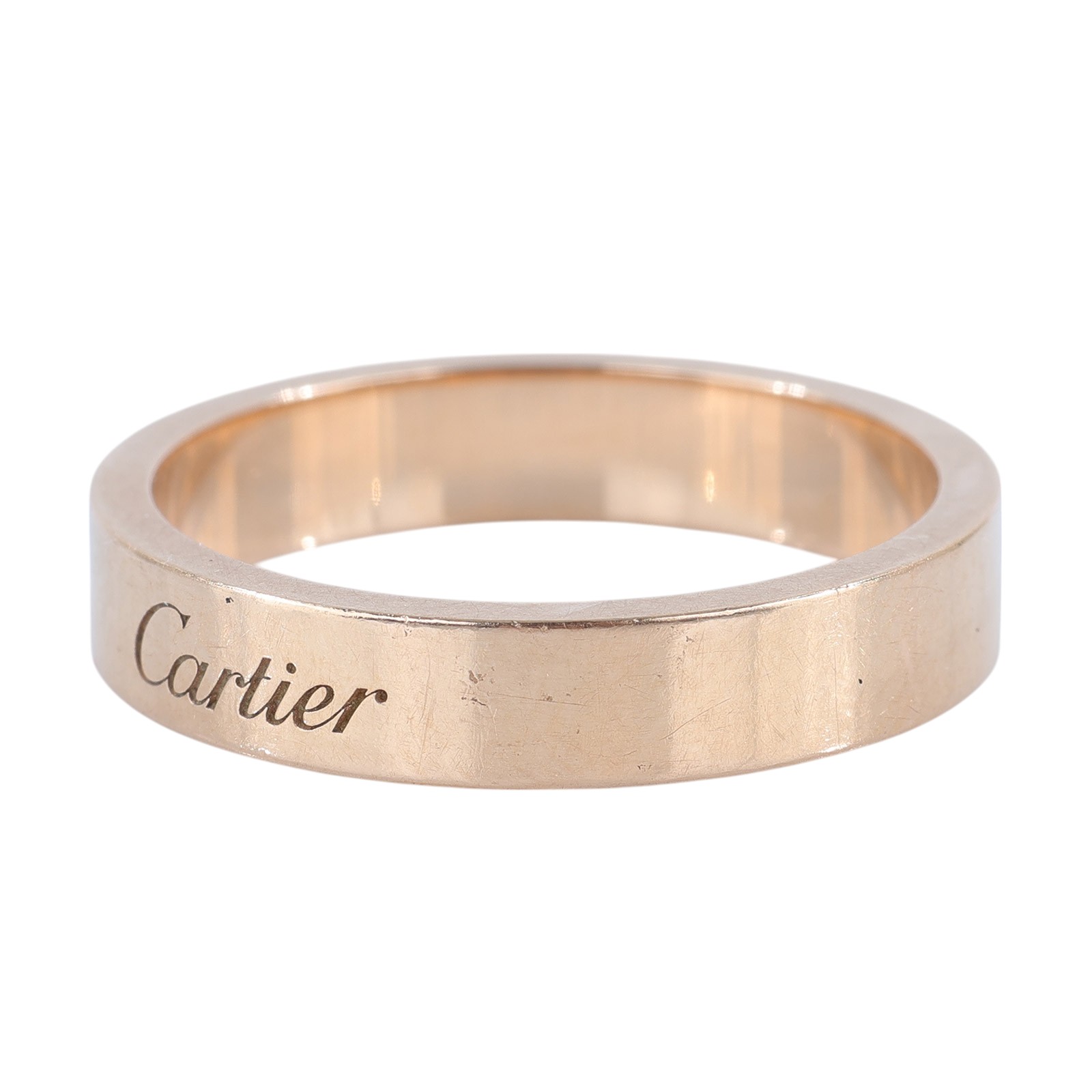 卡地亞 CARTIER C de 婚戒 B4098056 YG 素面戒指#56 原廠盒子/保證卡