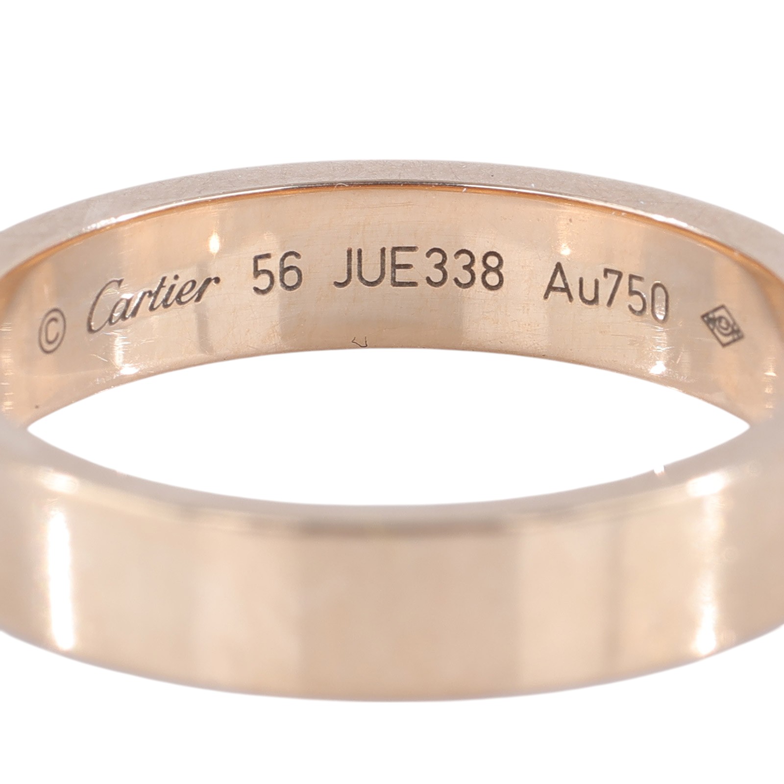 卡地亞 CARTIER C de 婚戒 B4098056 YG 素面戒指#56 原廠盒子/保證卡