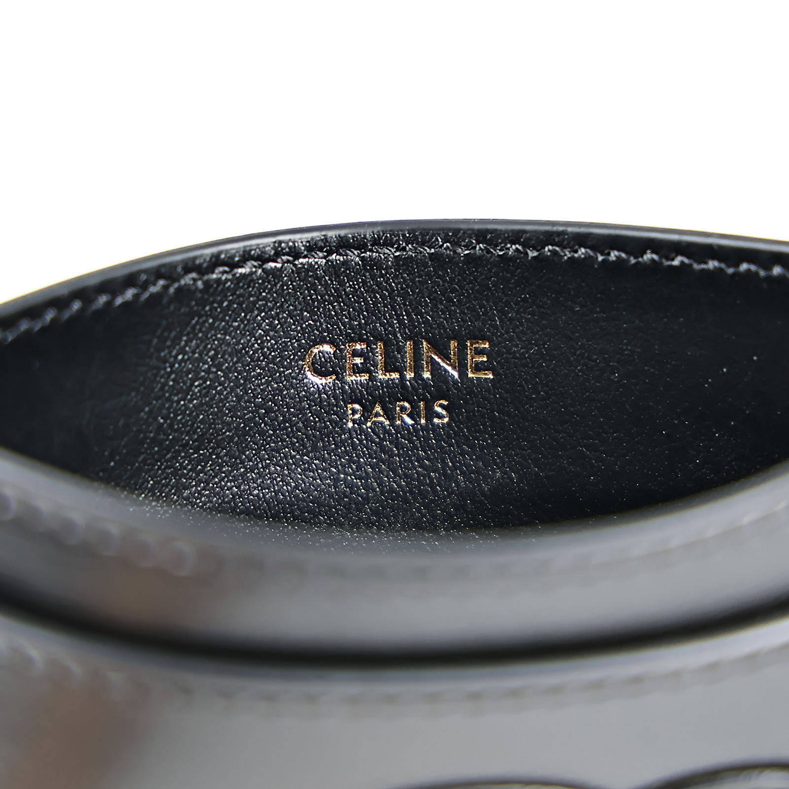 思琳 CELINE Cuir Triomphe 亮澤牛皮 卡夾 10B703EMH 黑凱旋卡夾 原廠盒子/防塵袋/購買證明