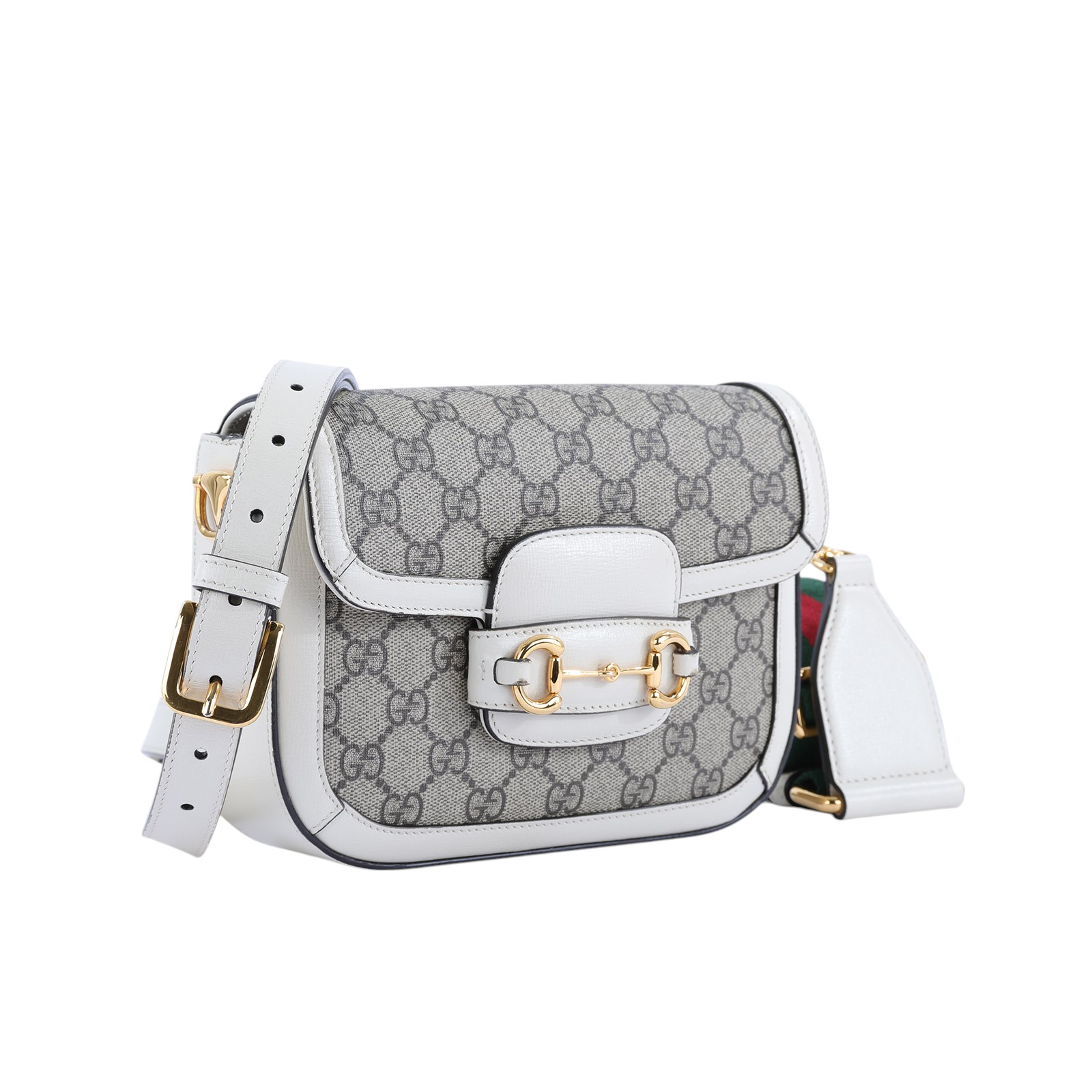 古馳 GUCCI Horsebit 1955 迷你 馬鞍包 658574 米白1955 MINI 原廠盒子/防塵袋/ 背帶2/購買證明