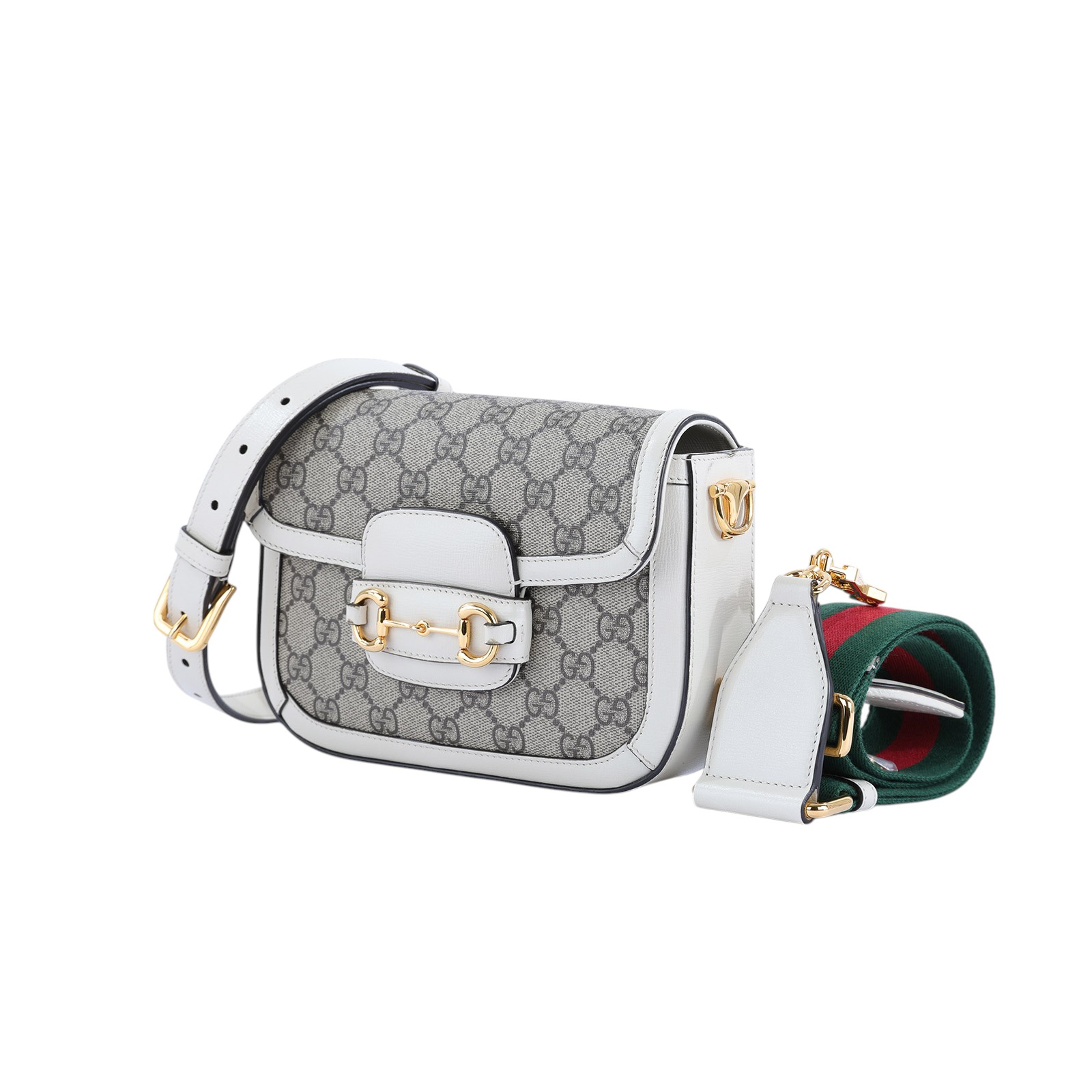 古馳 GUCCI Horsebit 1955 迷你 馬鞍包 658574 米白1955 MINI 原廠盒子/防塵袋/ 背帶2/購買證明