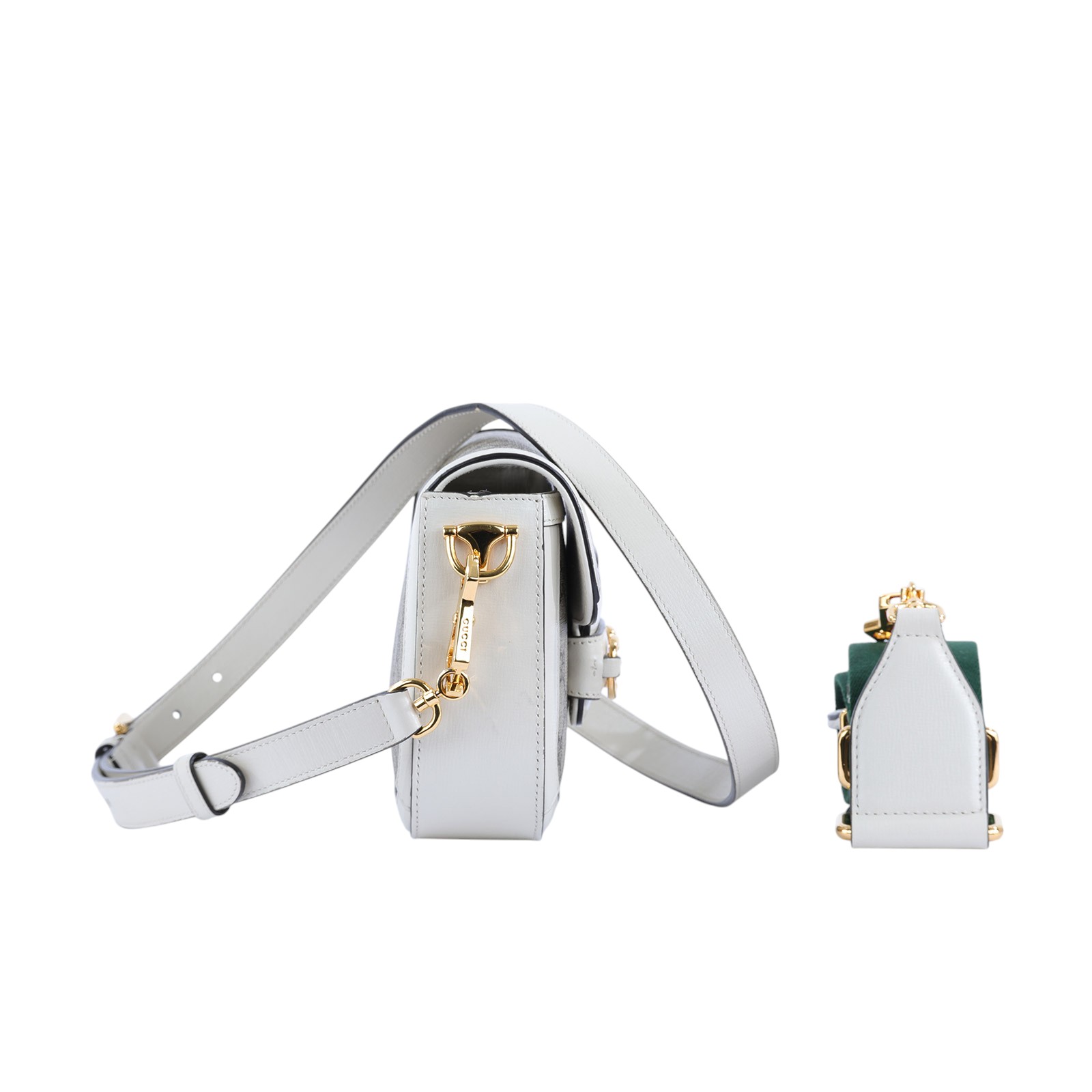 古馳 GUCCI Horsebit 1955 迷你 馬鞍包 658574 米白1955 MINI 原廠盒子/防塵袋/ 背帶2/購買證明
