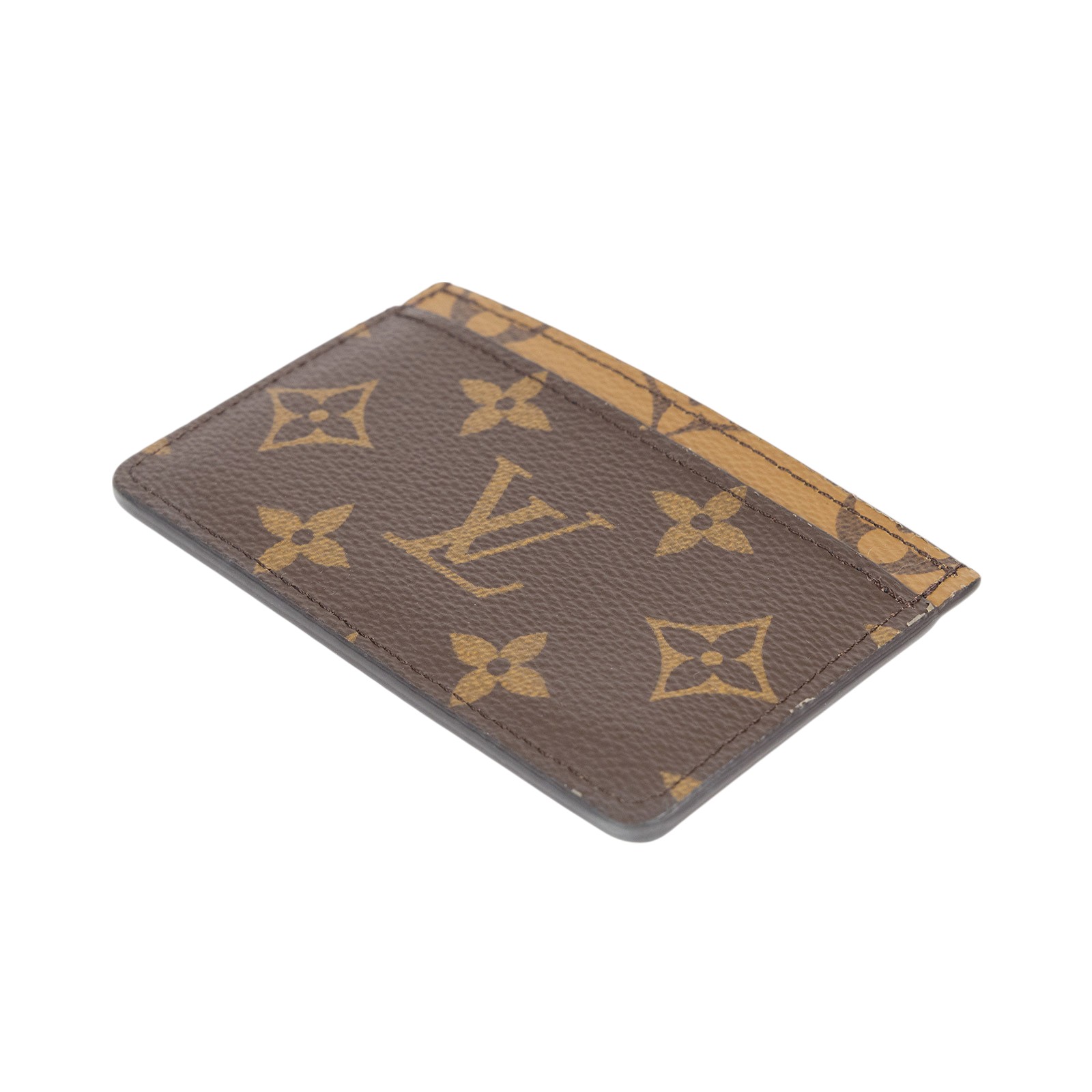路易威登 LOUIS VUITTON 卡片套 卡夾 Monogram帆布 M69161 晶片款 原花雙色卡夾 原廠盒子/防塵袋