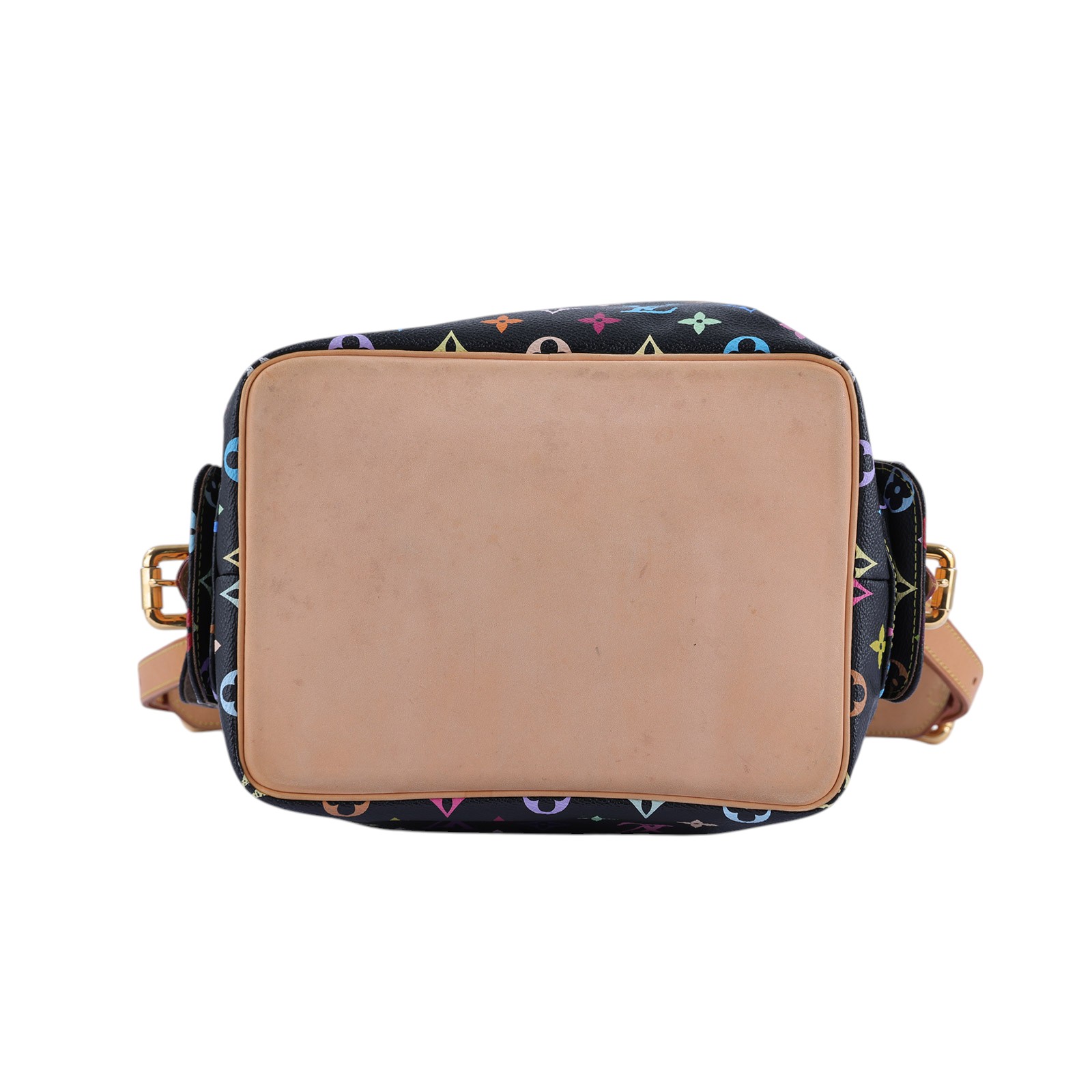路易威登 LOUIS VUITTON 村上隆聯名 Noé 束口 水桶包 M42230 ☆黑彩原花MULTICOLOR NOE水桶包 無附屬品
