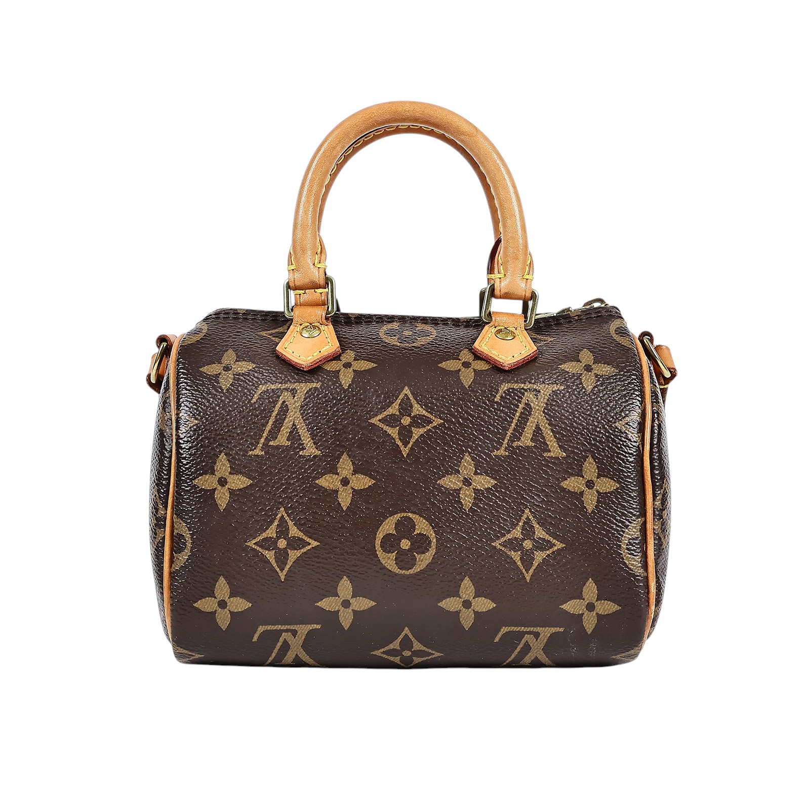 路易威登 LOUIS VUITTON Nano Speedy 經典帆布 手提 斜背 波士頓包 M61252 原花NANO SPEEDY 防塵袋