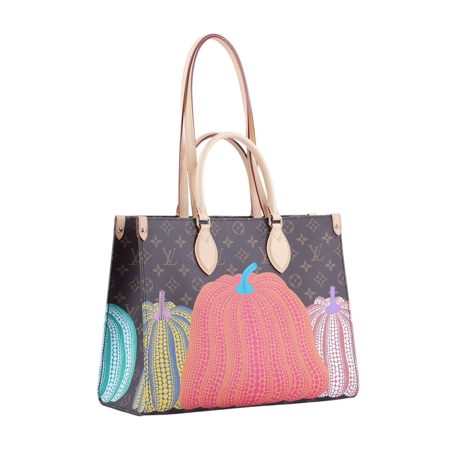 路易威登 LOUIS VUITTON OnTheGo MM 手提袋 單肩包 LVxYK 草間彌生 聯名 M46466 晶片款  原廠盒子/DSUT BAG