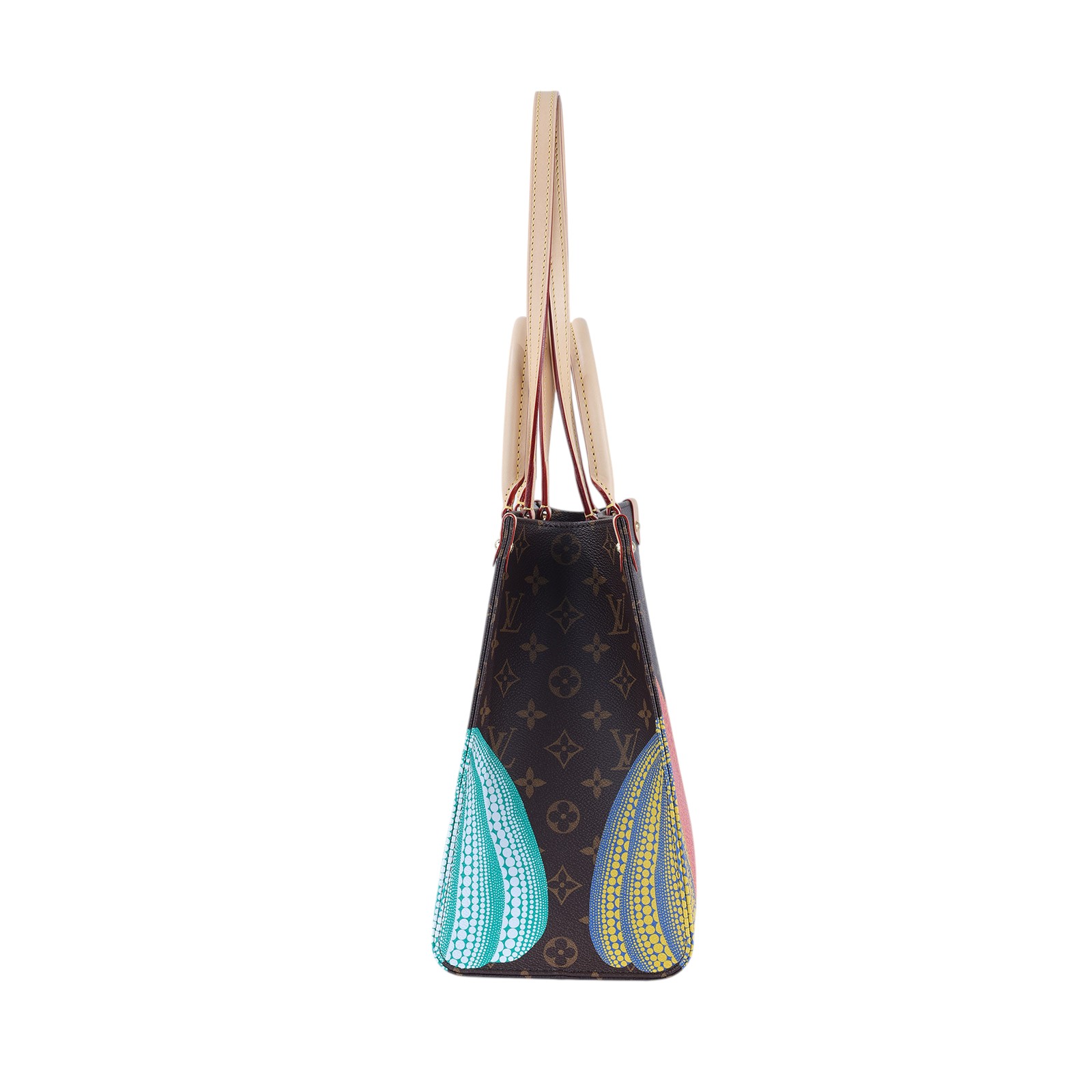 路易威登 LOUIS VUITTON OnTheGo MM 手提袋 單肩包 LVxYK 草間彌生 聯名 M46466 晶片款  原廠盒子/DSUT BAG