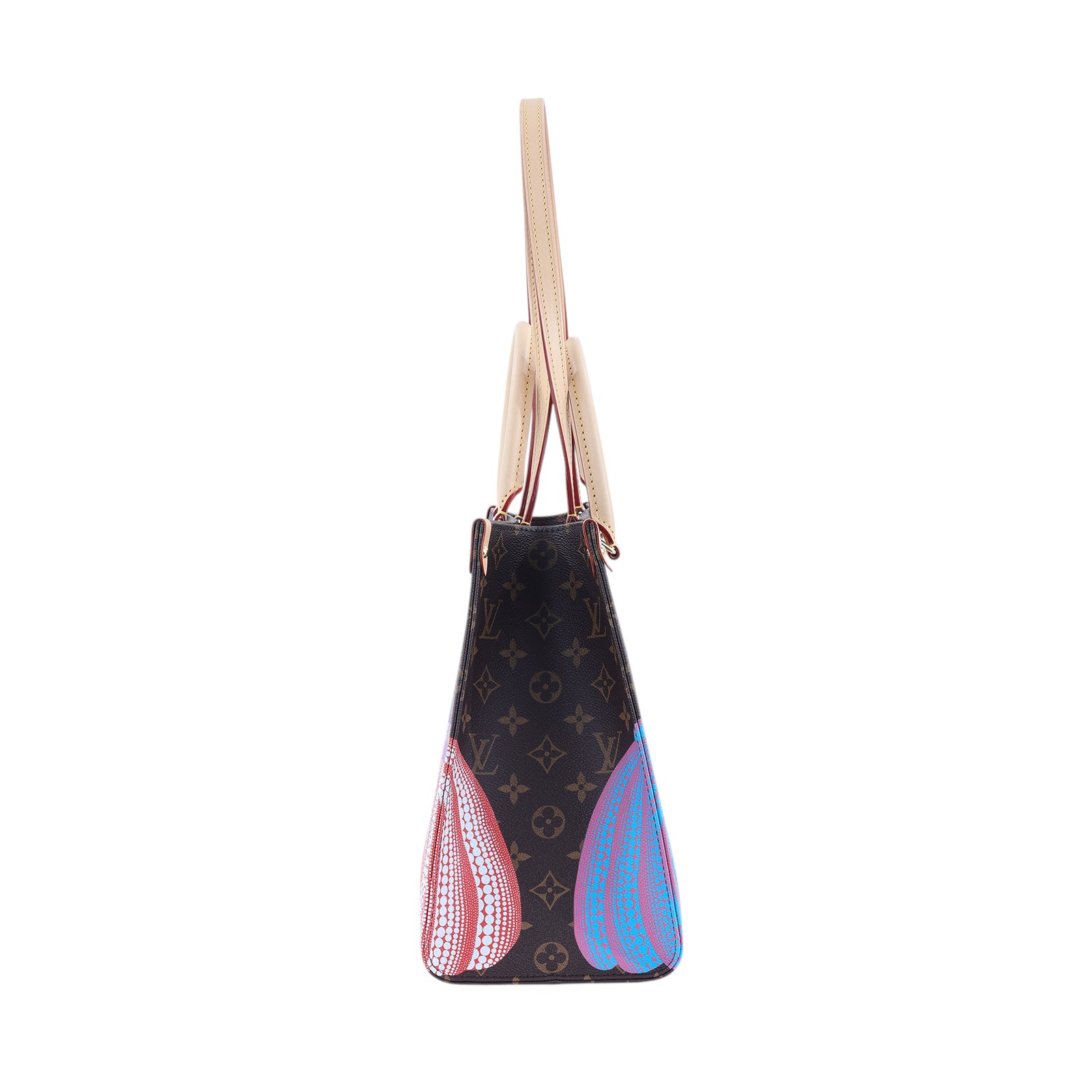 路易威登 LOUIS VUITTON OnTheGo MM 手提袋 單肩包 LVxYK 草間彌生 聯名 M46466 晶片款  原廠盒子/DSUT BAG