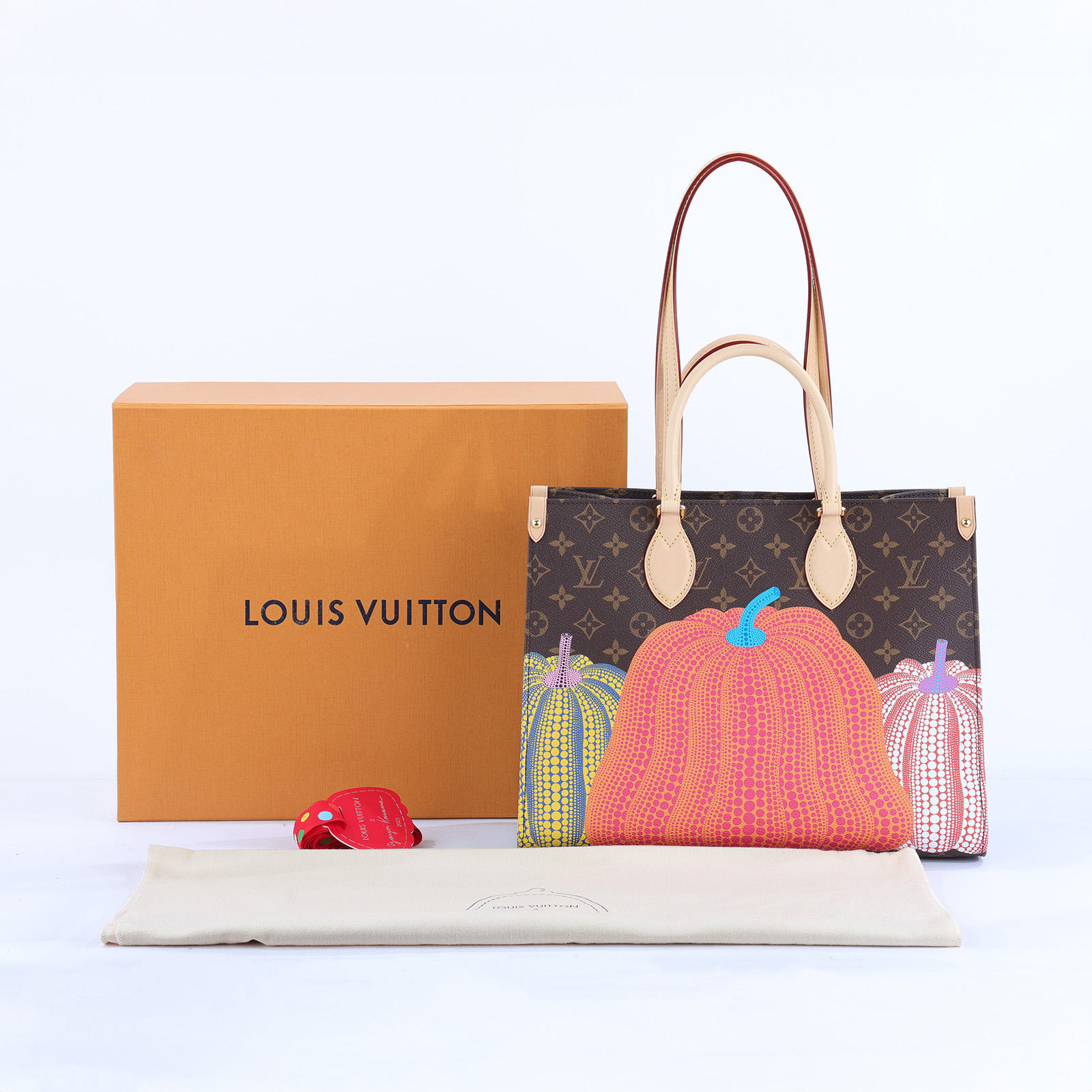 路易威登 LOUIS VUITTON OnTheGo MM 手提袋 單肩包 LVxYK 草間彌生 聯名 M46466 晶片款  原廠盒子/DSUT BAG
