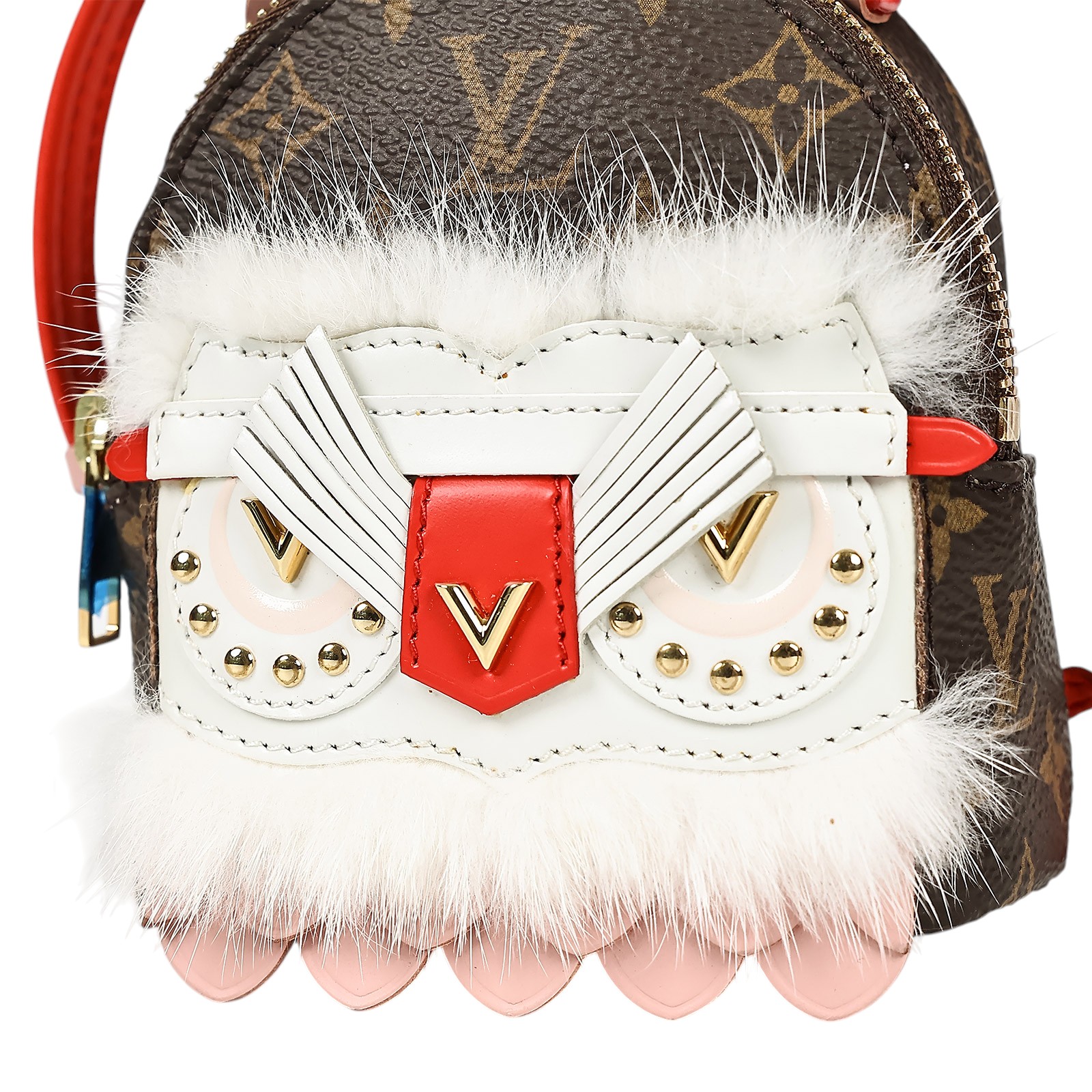 路易威登 LOUIS VUITTON 貓頭鷹吊飾 M63092 原花小書包貓頭鷹吊飾 原廠盒子/防塵袋/晶片消磁