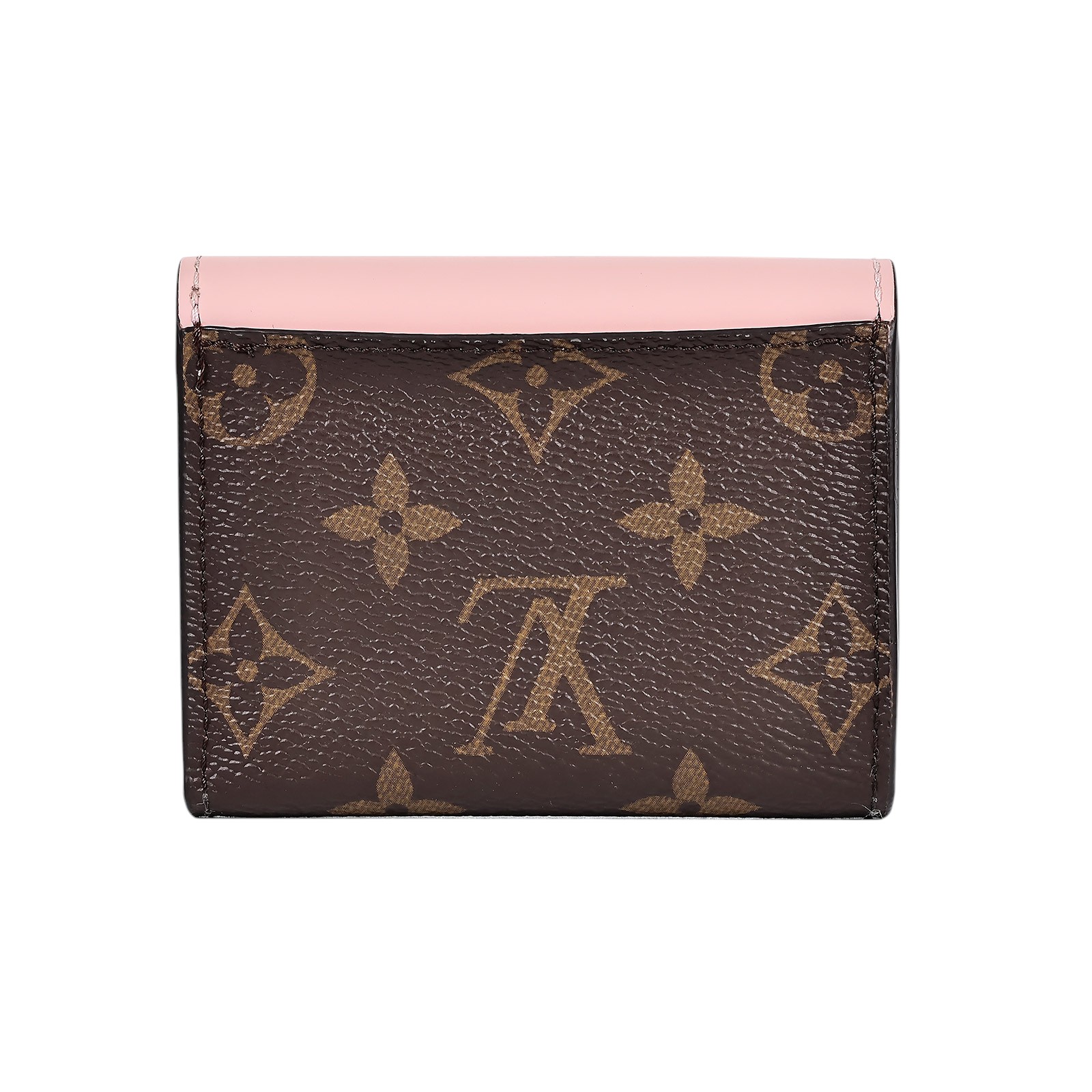 路易威登 LOUIS VUITTON Zoé Monogram塗層帆布 芭蕾粉牛皮 錢包 M62933 晶片款 原花拚粉紅Zoé短夾 原廠盒子/防塵袋