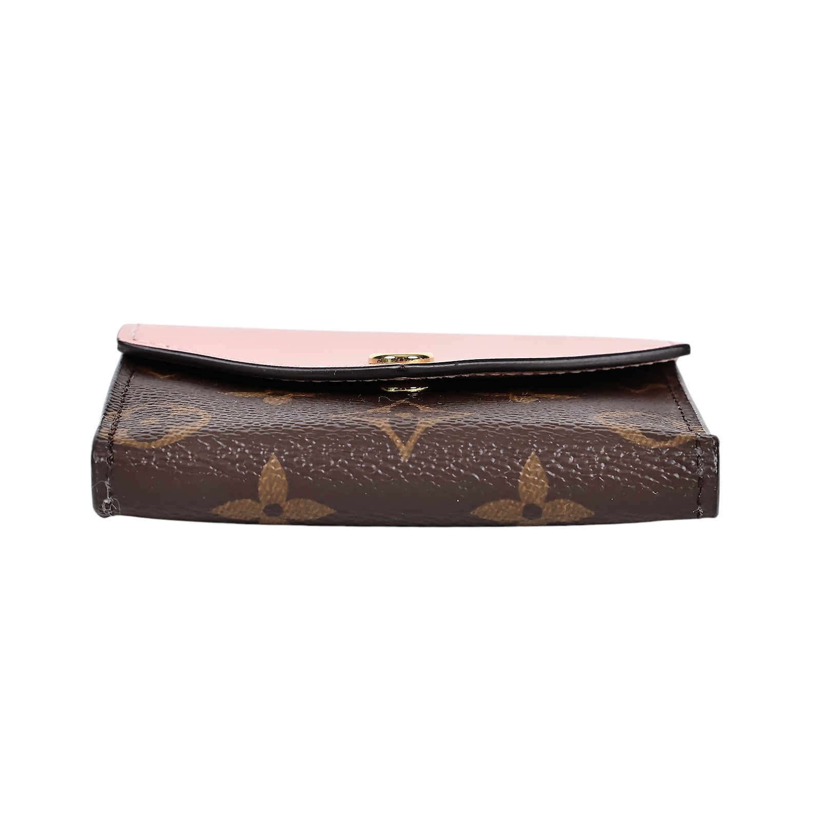 路易威登 LOUIS VUITTON Zoé Monogram塗層帆布 芭蕾粉牛皮 錢包 M62933 晶片款 原花拚粉紅Zoé短夾 原廠盒子/防塵袋