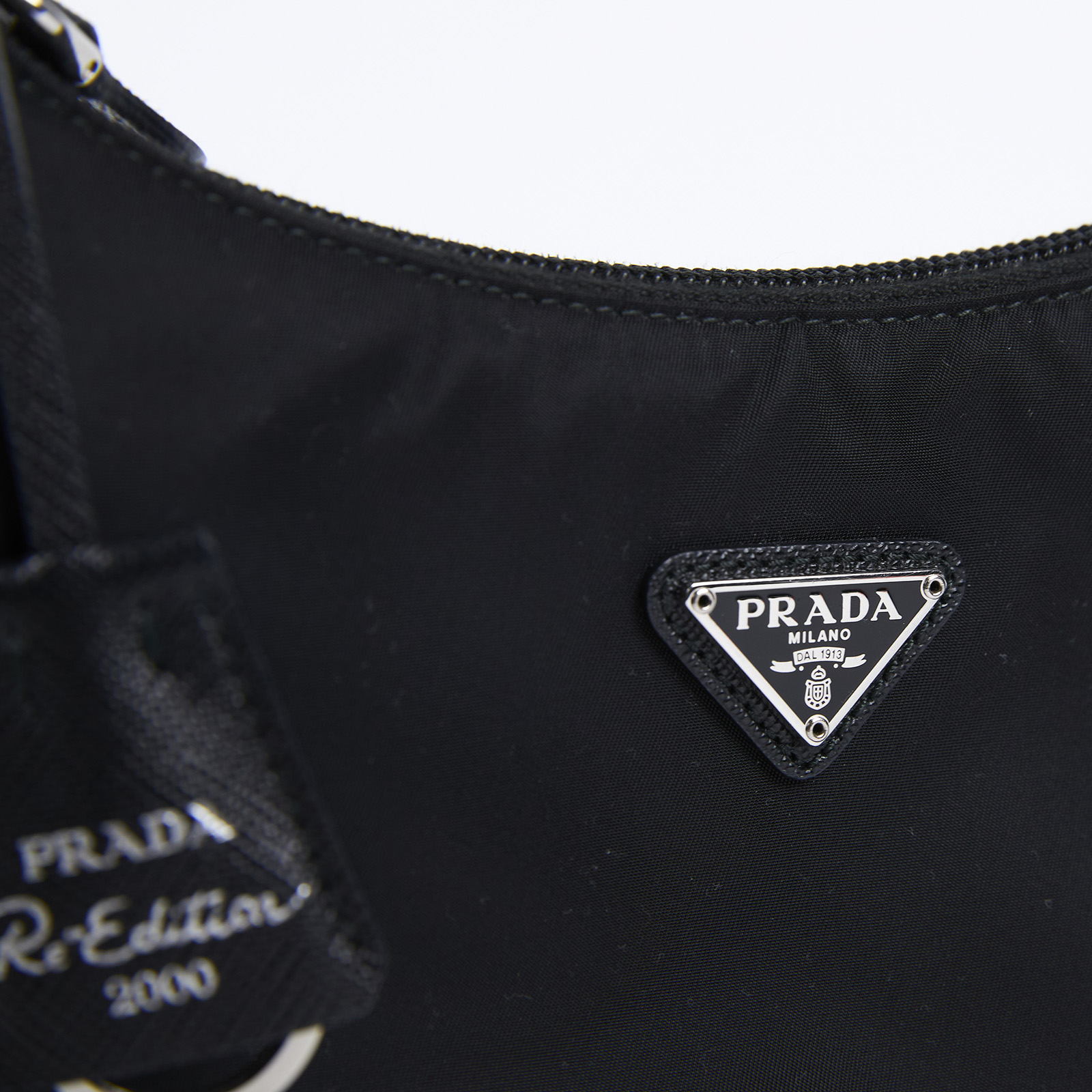 普拉達 PRADA Re-Edition 迷你 Hobo 包 1NE515_RDH0 黑尼龍HOBO腋下包 防塵袋/保證卡/吊牌