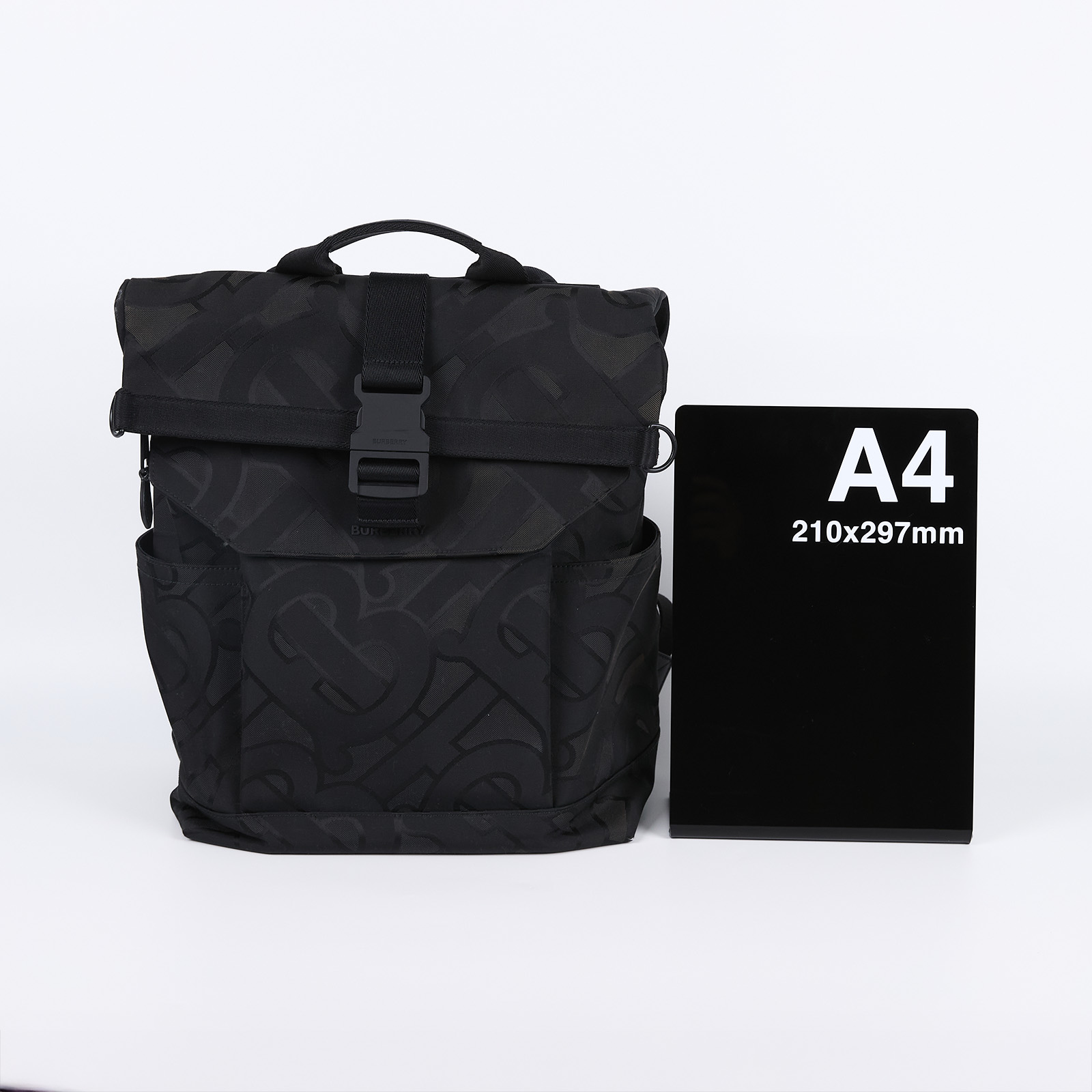 博柏利 BURBERRY The ML Rucksack 後背包 8053269 黑帆布後背包 原廠盒子/防塵袋