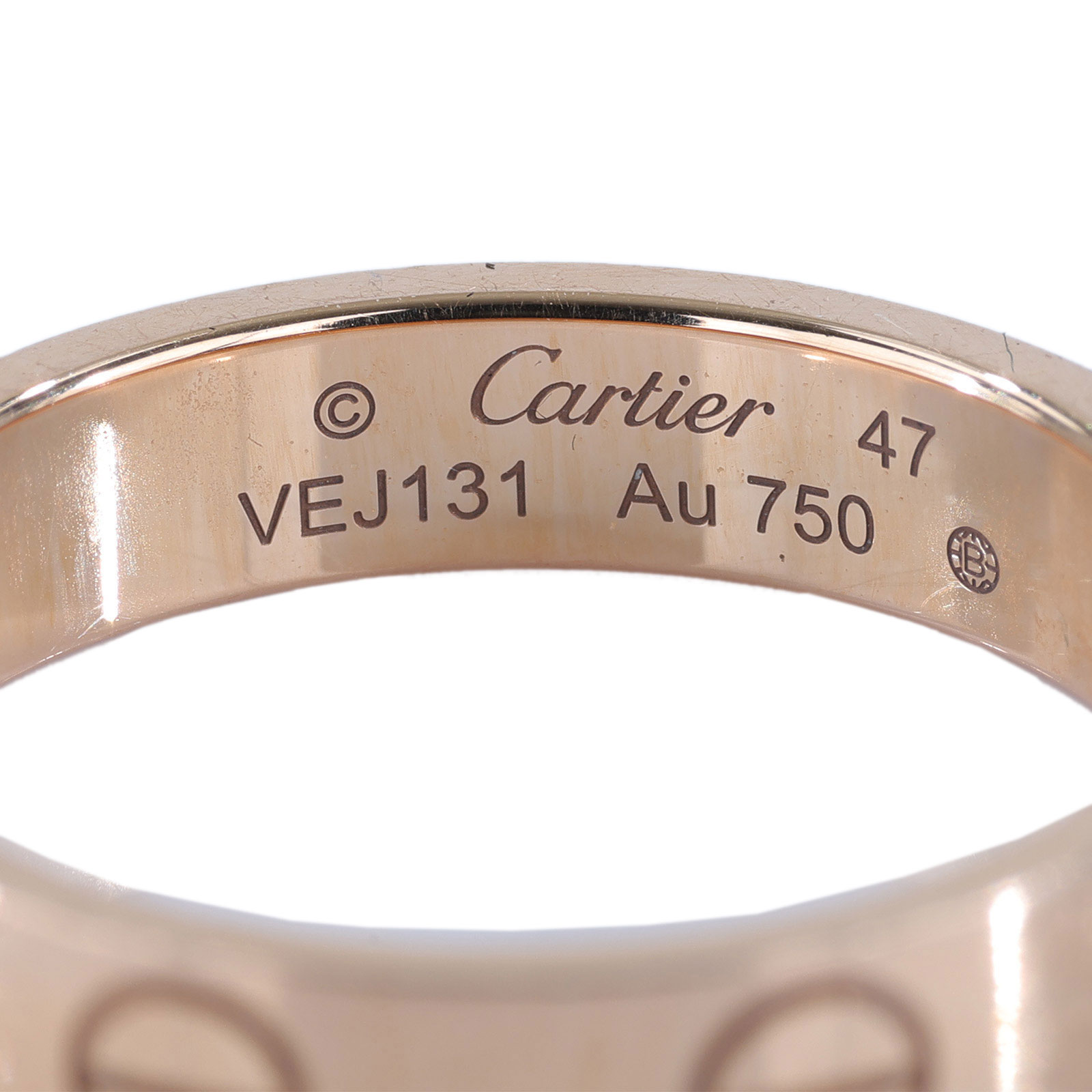 卡地亞 CARTIER Love 戒指 小型款 B4085247 RG LOVE戒指 #47 原廠盒子2/保證卡/購買證明影本