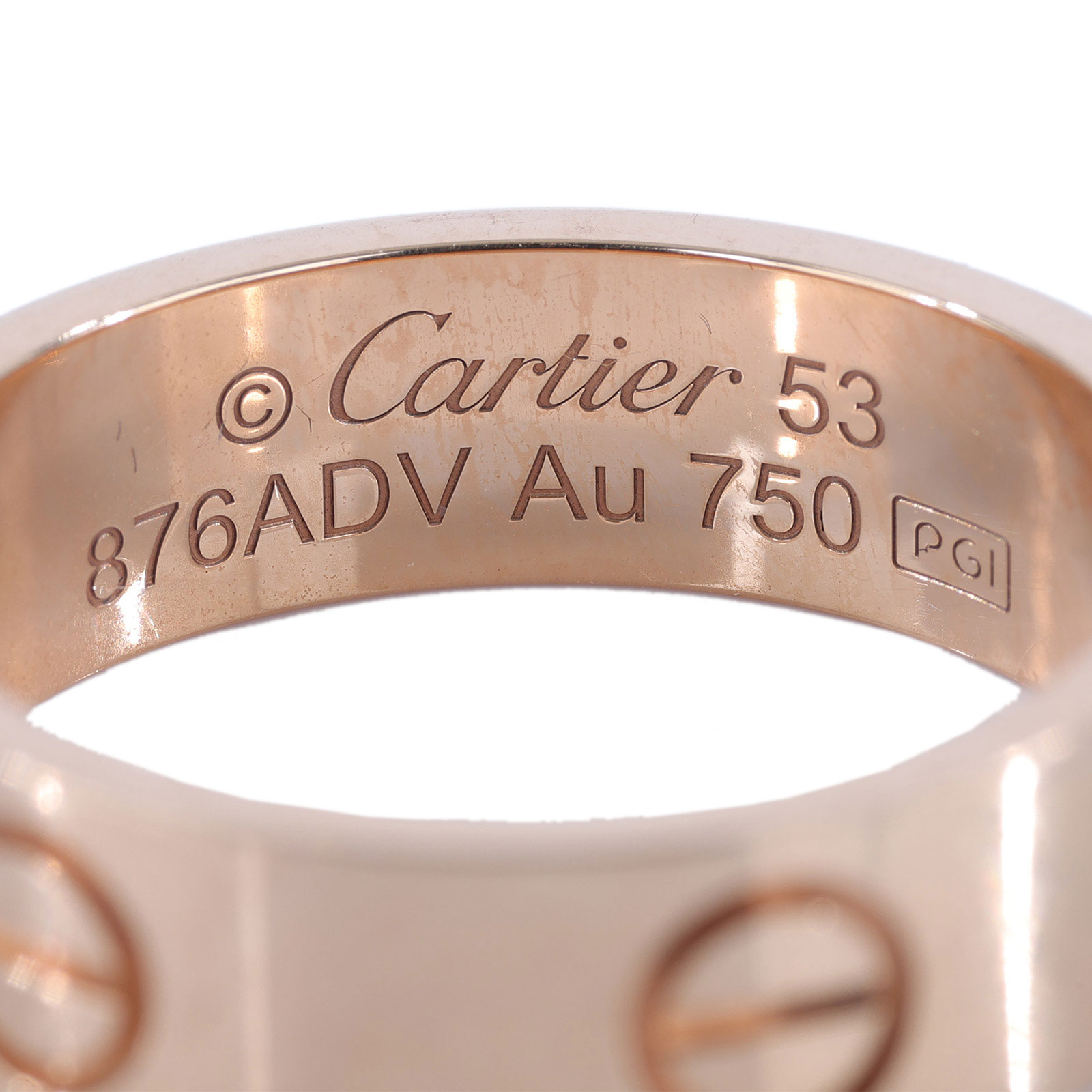 卡地亞 CARTIER Love 戒指 經典款 B4084853 RG LOVE戒指 #53 原廠盒子2/購買證明