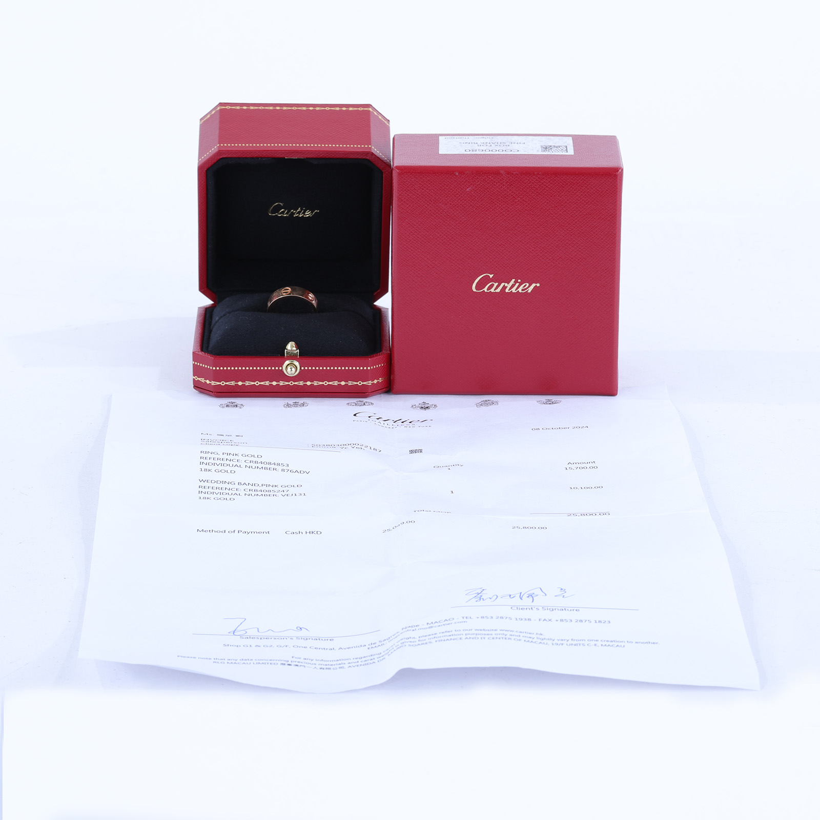 卡地亞 CARTIER Love 戒指 經典款 B4084853 RG LOVE戒指 #53 原廠盒子2/購買證明