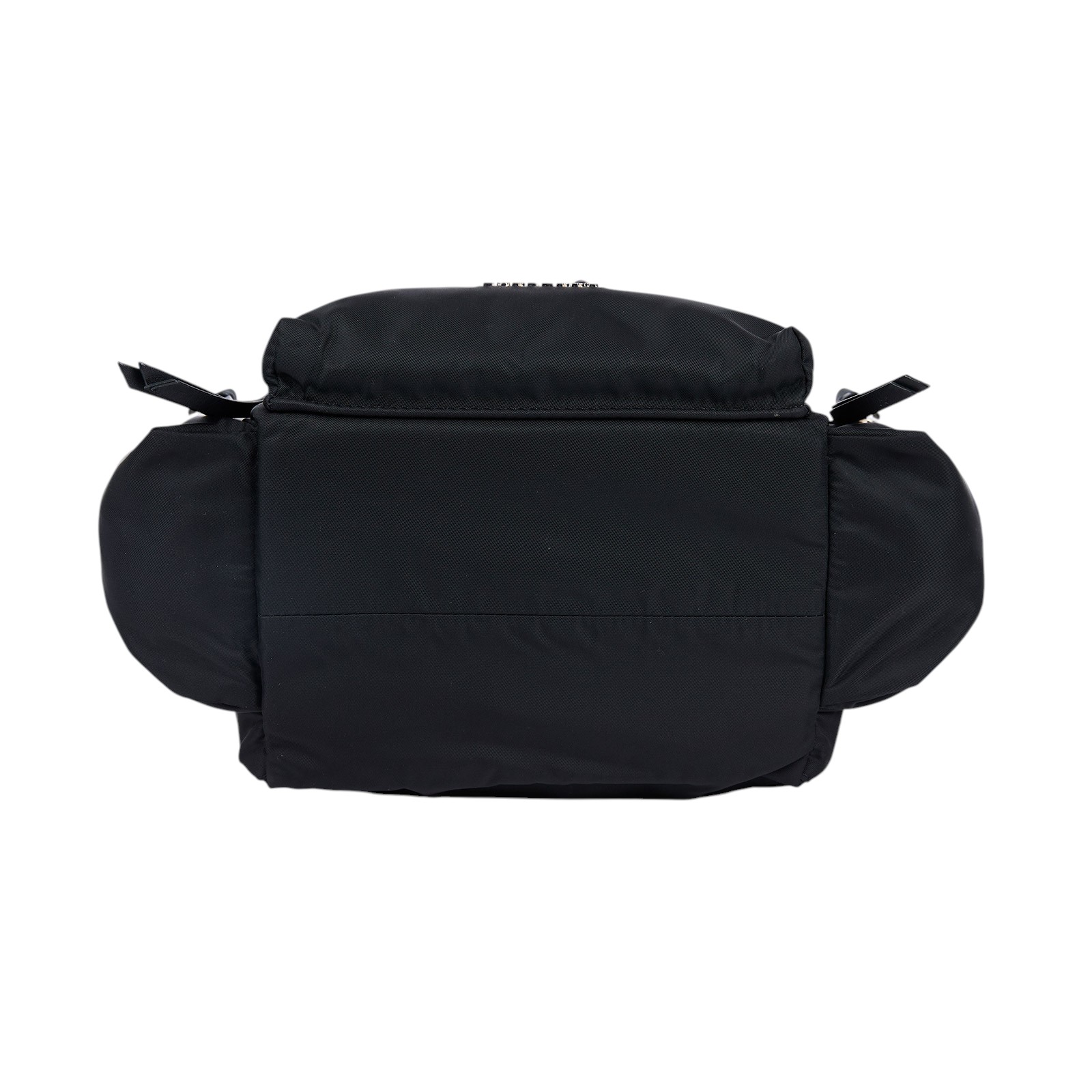 博柏利 BURBERRY The Rucksack 軍用後背包 中型 4048297 黑銀尼龍後背包 防塵袋