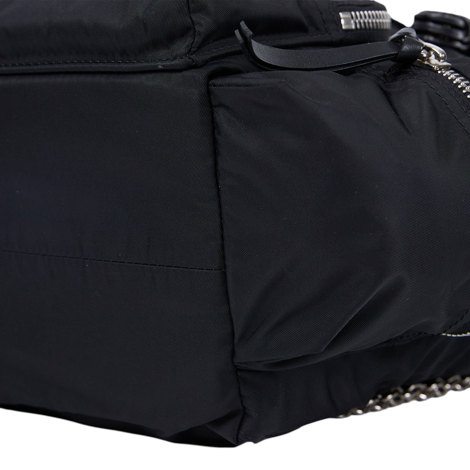 博柏利 BURBERRY The Rucksack 軍用後背包 中型 4048297 黑銀尼龍後背包 防塵袋