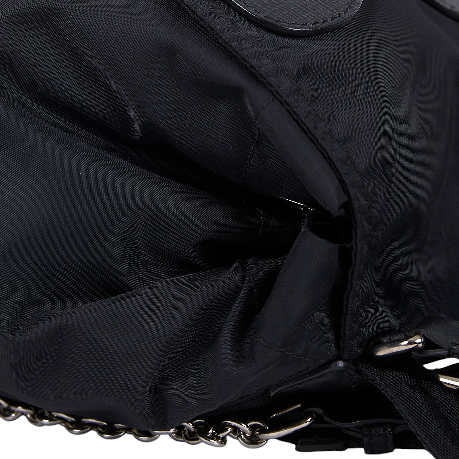 博柏利 BURBERRY The Rucksack 軍用後背包 中型 4048297 黑銀尼龍後背包 防塵袋