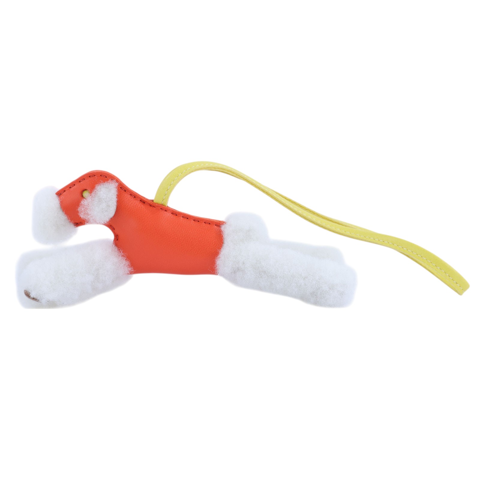 愛馬仕 Hermès Budy charm 吊飾 BUDYC U AA U刻 白橘BUDY梗犬吊飾 原廠盒子