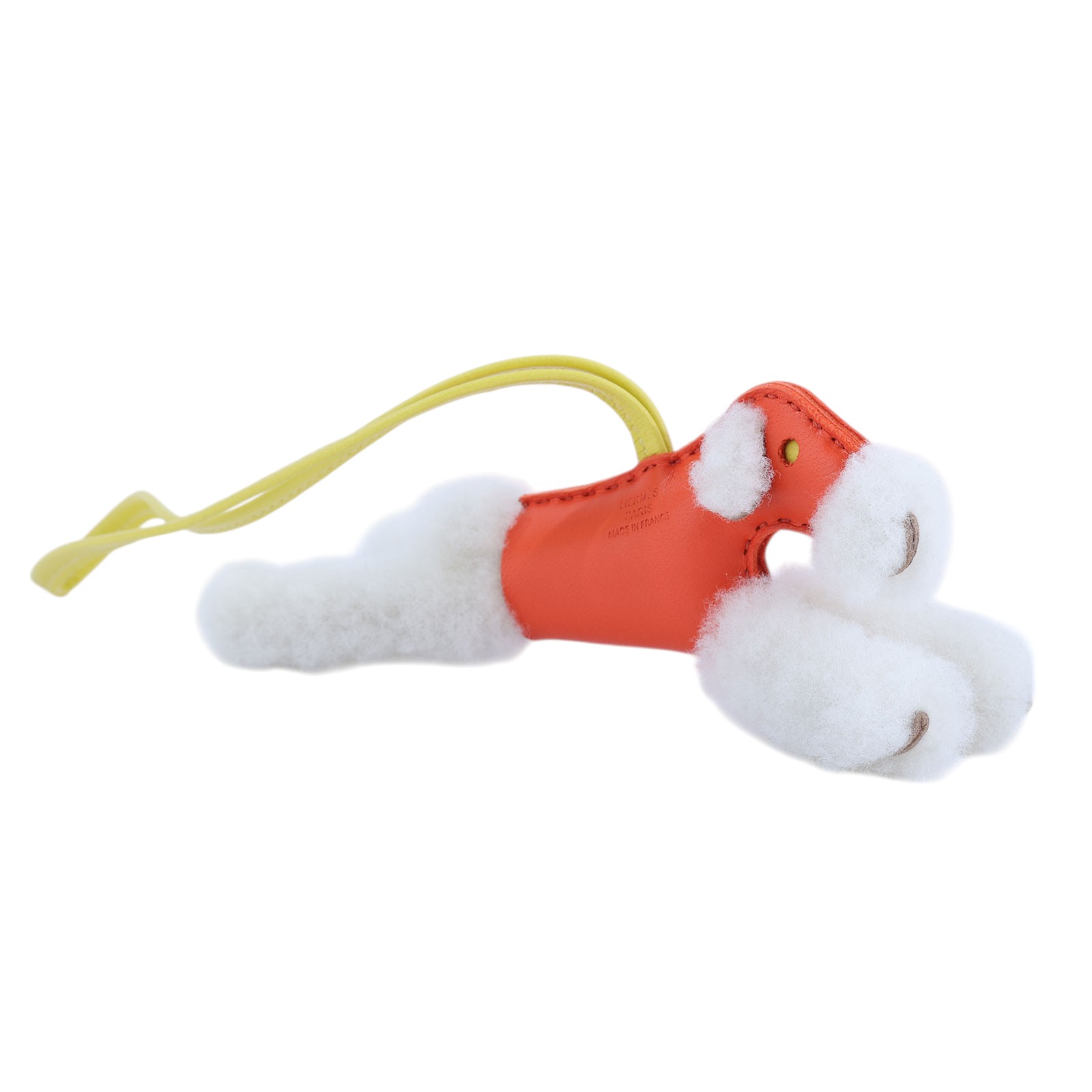 愛馬仕 Hermès Budy charm 吊飾 BUDYC U AA U刻 白橘BUDY梗犬吊飾 原廠盒子