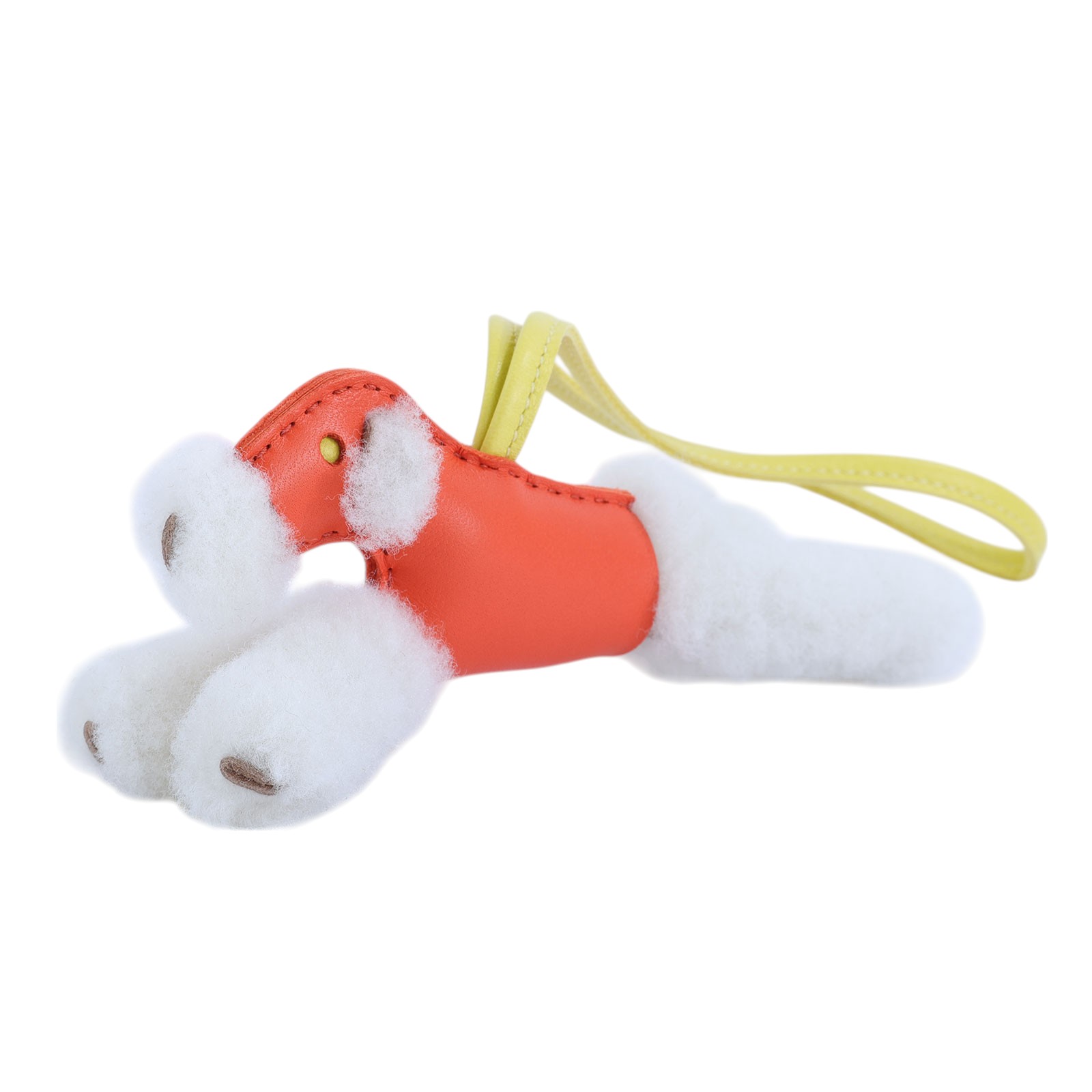 愛馬仕 Hermès Budy charm 吊飾 BUDYC U AA U刻 白橘BUDY梗犬吊飾 原廠盒子