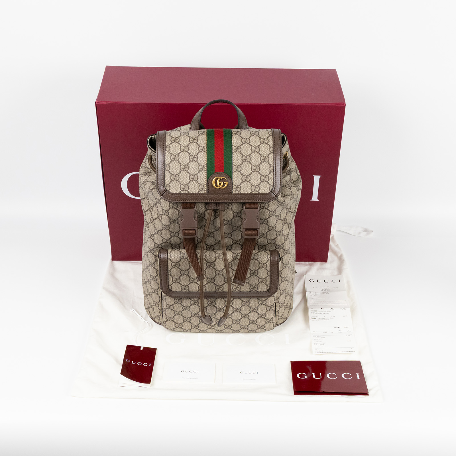 古馳 GUCCI Ophidia 背包 小型 792114 棕GG紋後背包 原廠盒子/防塵袋/購買證明