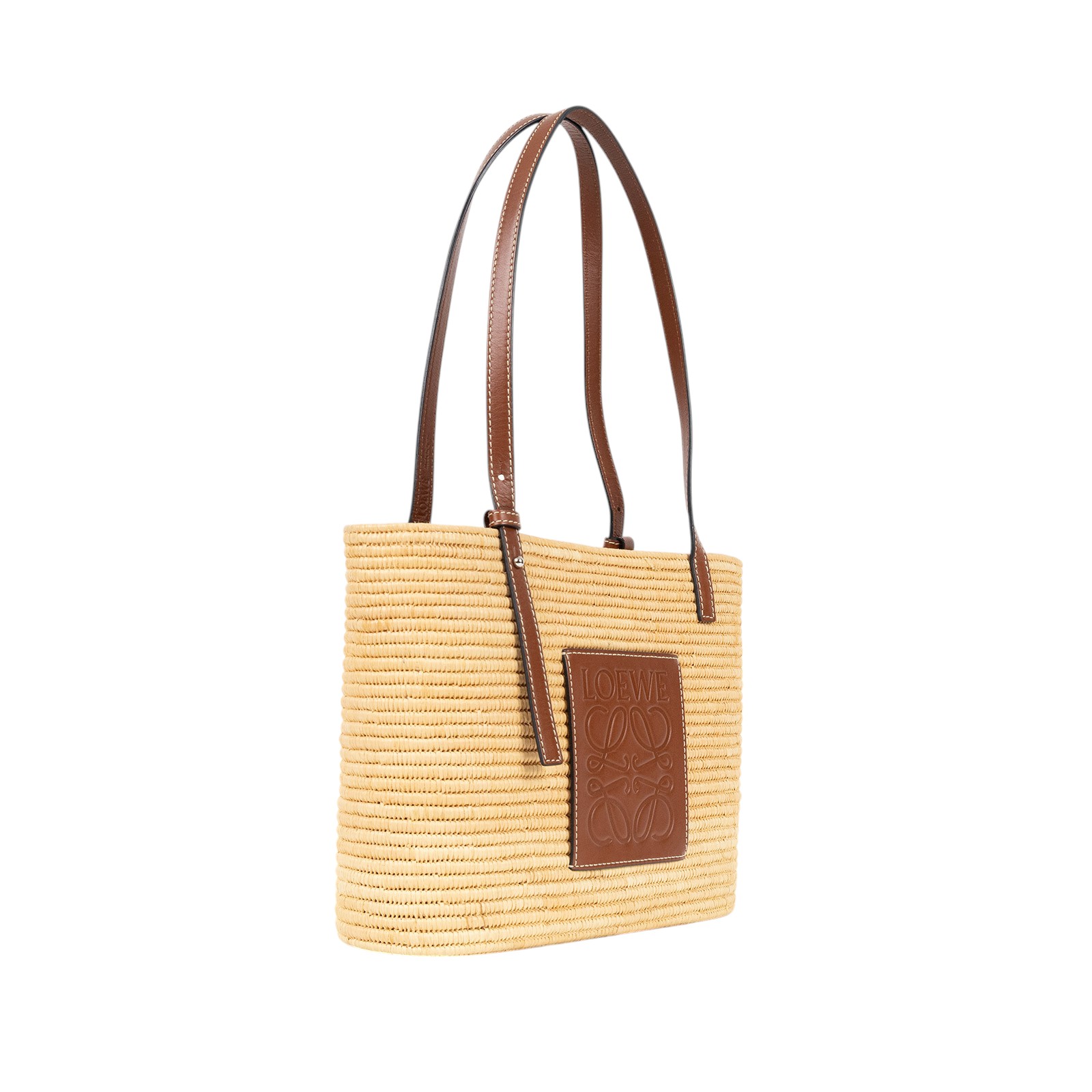 羅意威 LOEWE Square Basket 手袋 小型 A223099X02 草編方形肩背包 防塵袋