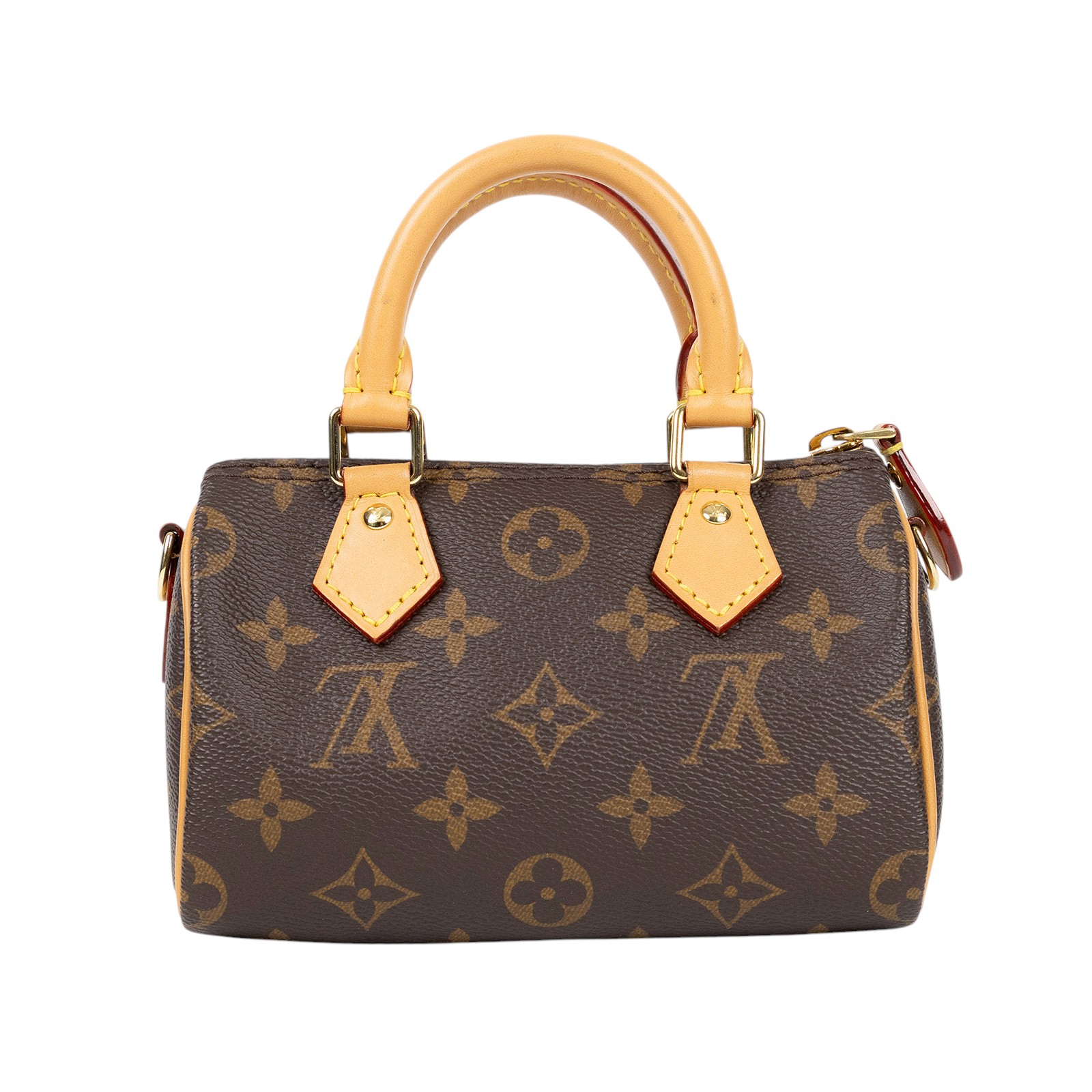 路易威登 LOUIS VUITTON Nano Speedy 原花 手提 肩背包 M81085 原花NANO SPEEDY 原廠盒子/防塵袋/購買證明/背帶