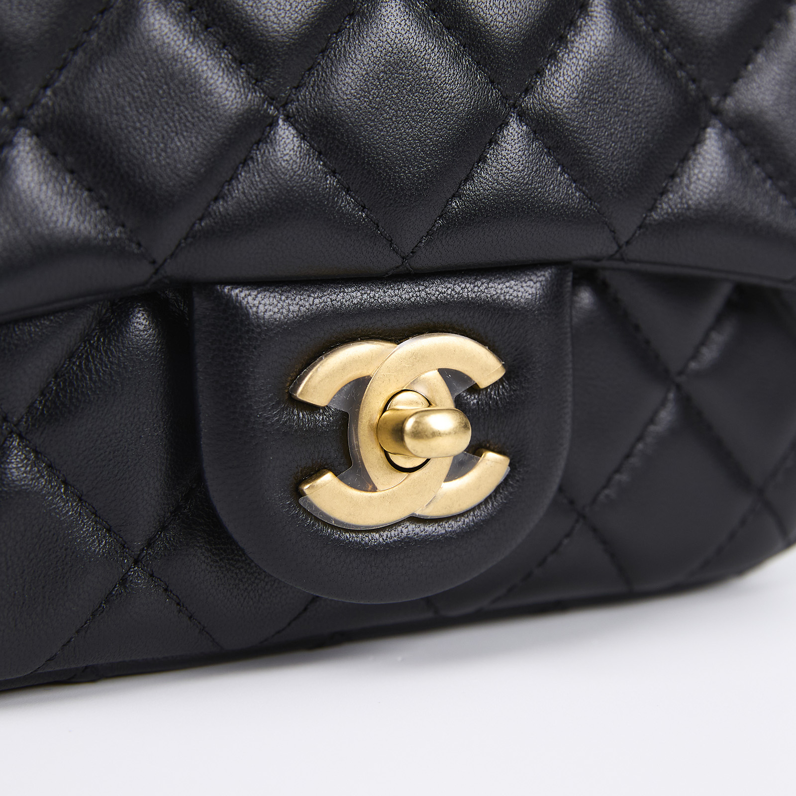 香奈兒 CHANEL CC logo 金球 方胖 肩背 斜背 口蓋包 AS1786 晶片款 黑金球方胖 原廠盒子/防塵袋/購買證明
