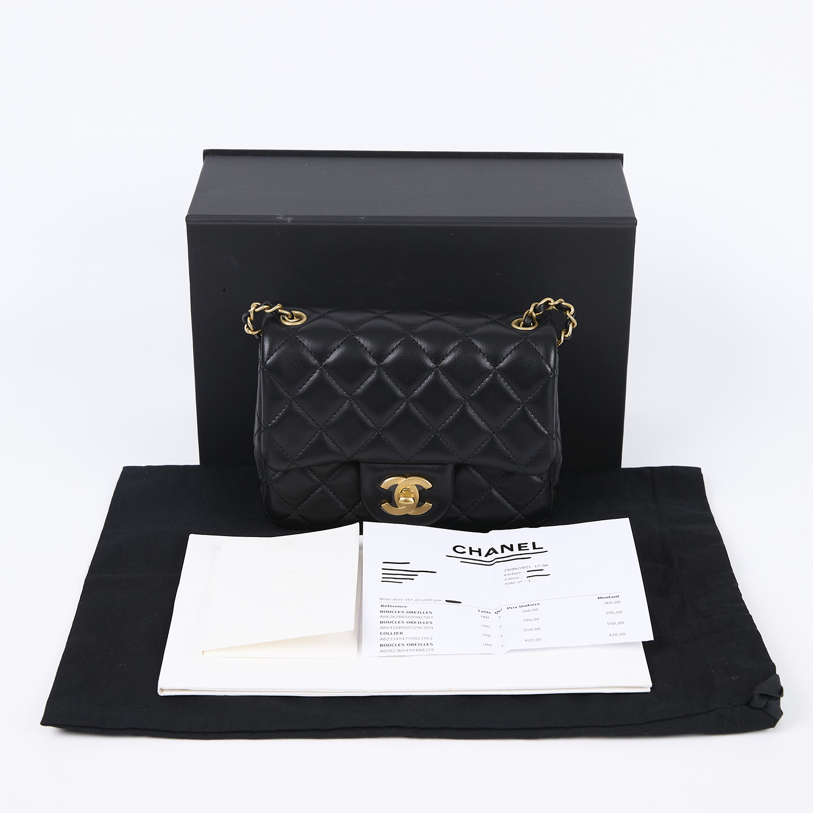 香奈兒 CHANEL CC logo 金球 方胖 肩背 斜背 口蓋包 AS1786 晶片款 黑金球方胖 原廠盒子/防塵袋/購買證明