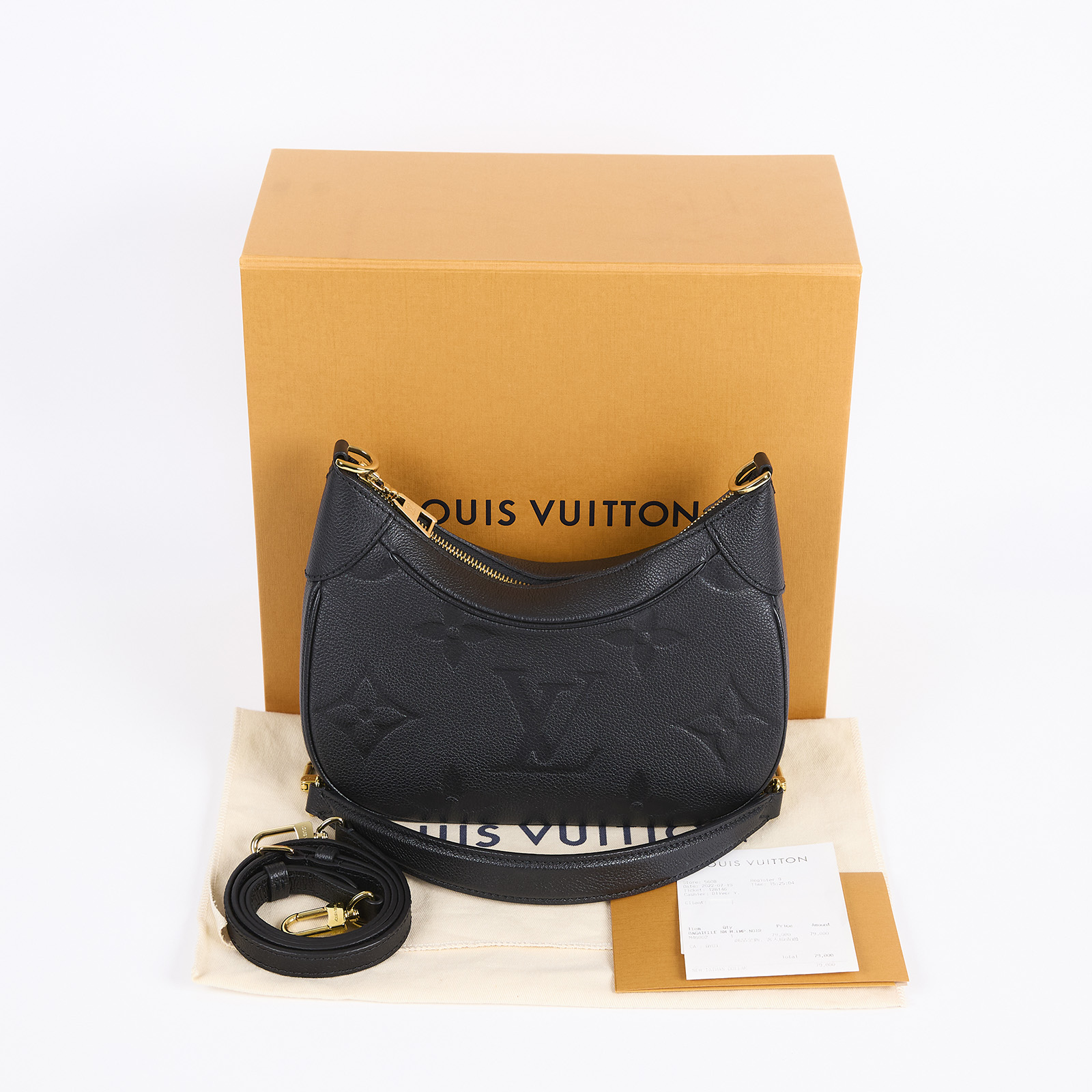 路易威登 LOUIS VUITTON Bagatelle 黑色 牛皮 肩背 斜背包 M46002 晶片款  原廠盒子/防塵袋/背帶x2/購買證明/發票