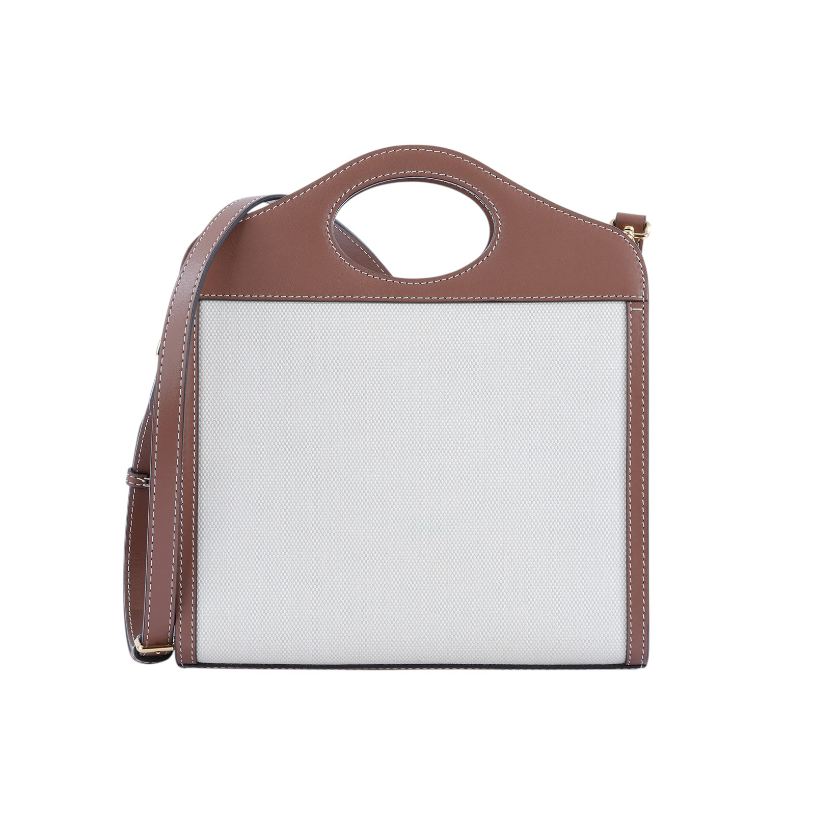 博柏利 BURBERRY Mini Pocket 肩背 手提包 8039361 帆布拼皮革POCKET MINI 防塵袋/背帶