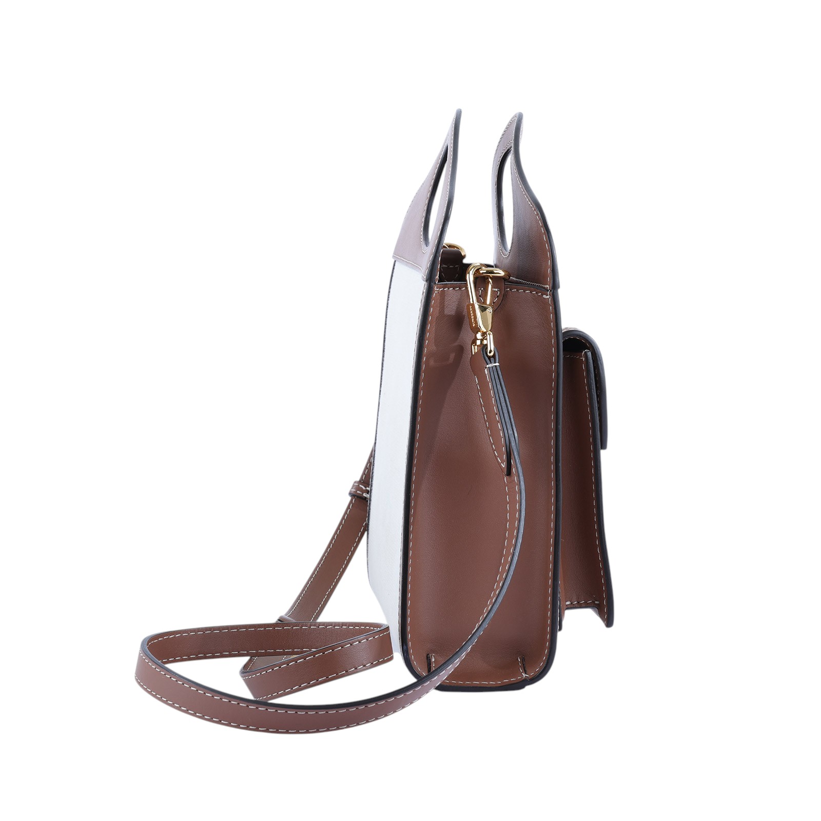 博柏利 BURBERRY Mini Pocket 肩背 手提包 8039361 帆布拼皮革POCKET MINI 防塵袋/背帶