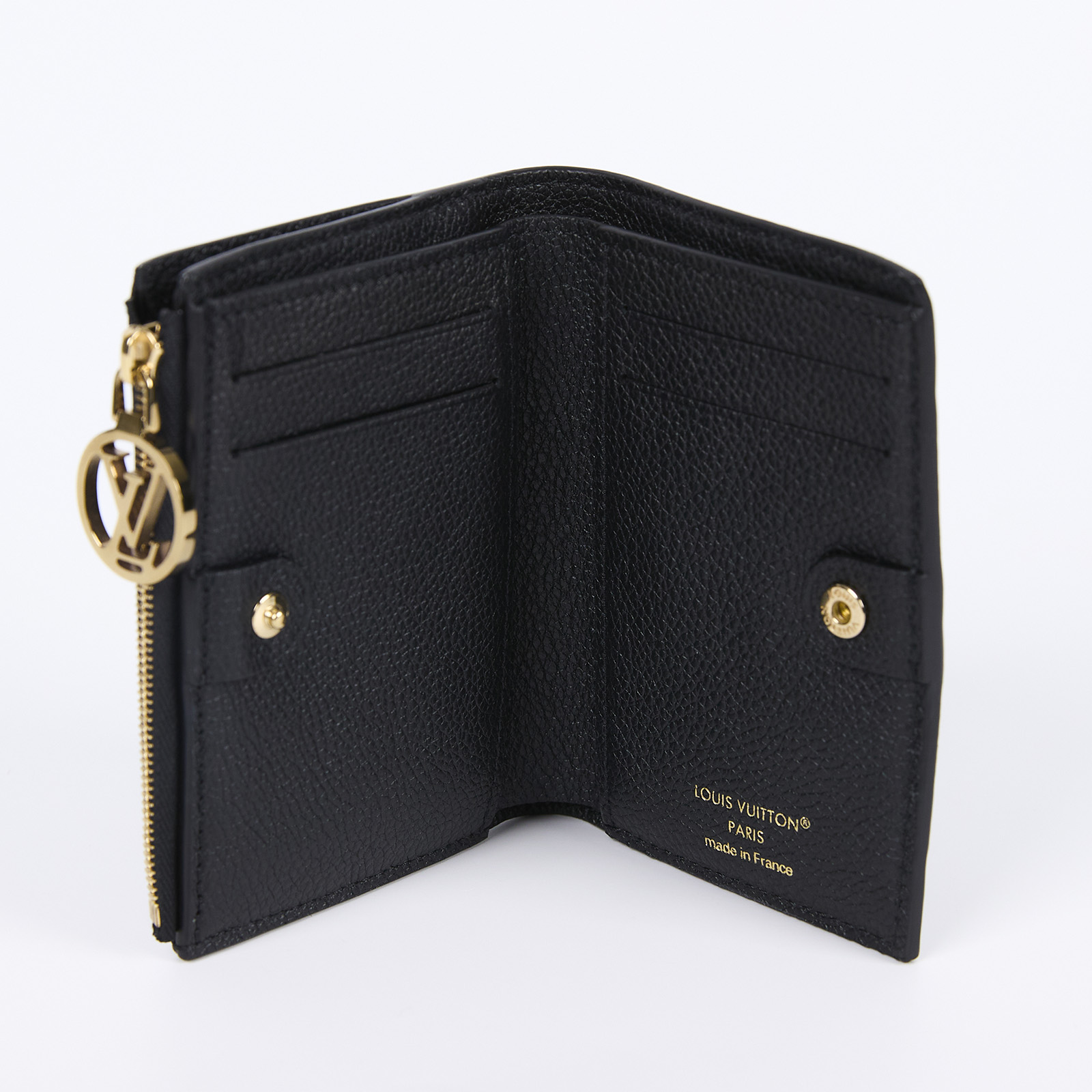 路易威登 LOUIS VUITTON Lisa 錢包 零錢夾 黑色 M83365 晶片款 黑金Lisa對折短夾 原廠盒子/防塵袋