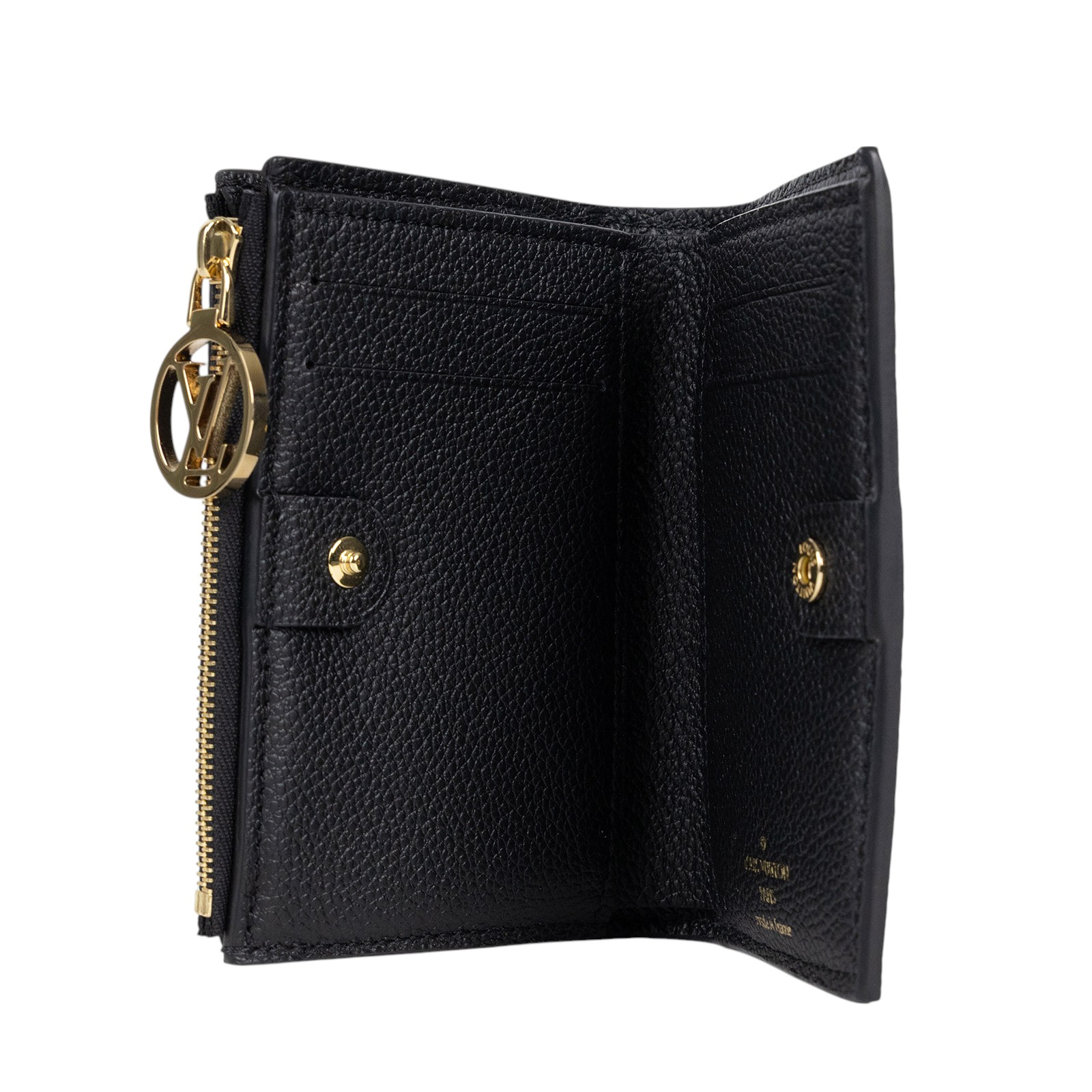 路易威登 LOUIS VUITTON Lisa 錢包 零錢夾 黑色 M83365 晶片款 黑金Lisa對折短夾 原廠盒子/防塵袋