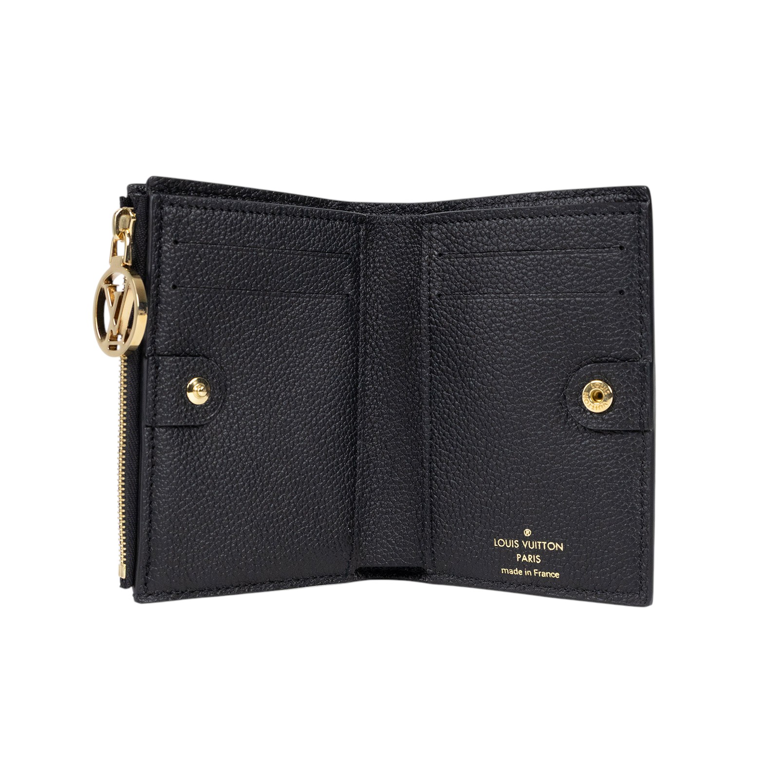 路易威登 LOUIS VUITTON Lisa 錢包 零錢夾 黑色 M83365 晶片款 黑金Lisa對折短夾 原廠盒子/防塵袋