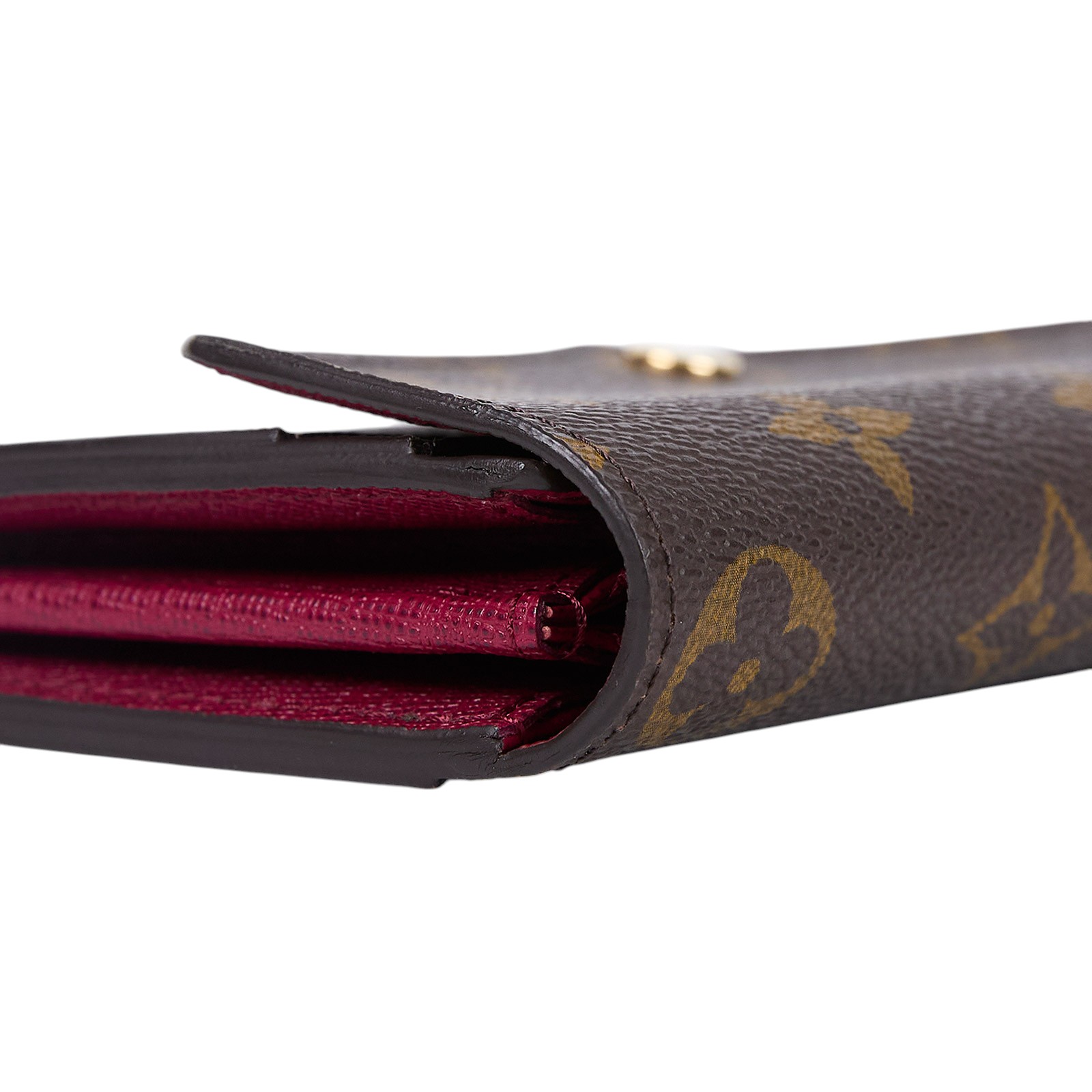 路易威登 LOUIS VUITTON Sarah 錢包 口蓋長夾 紫紅色 M62234 晶片款 原花酒紅Sarah信封長夾 無附屬品